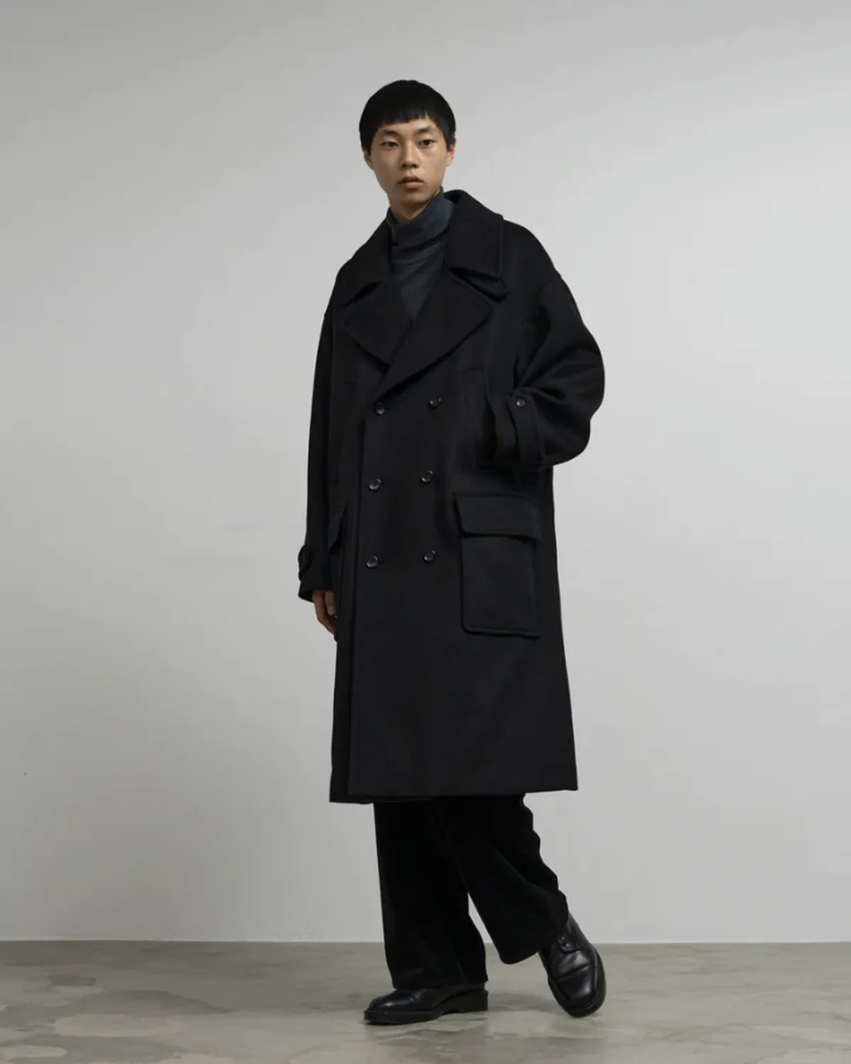 Graphpaper / Light Melton Pea Coat (GM253-10266B)