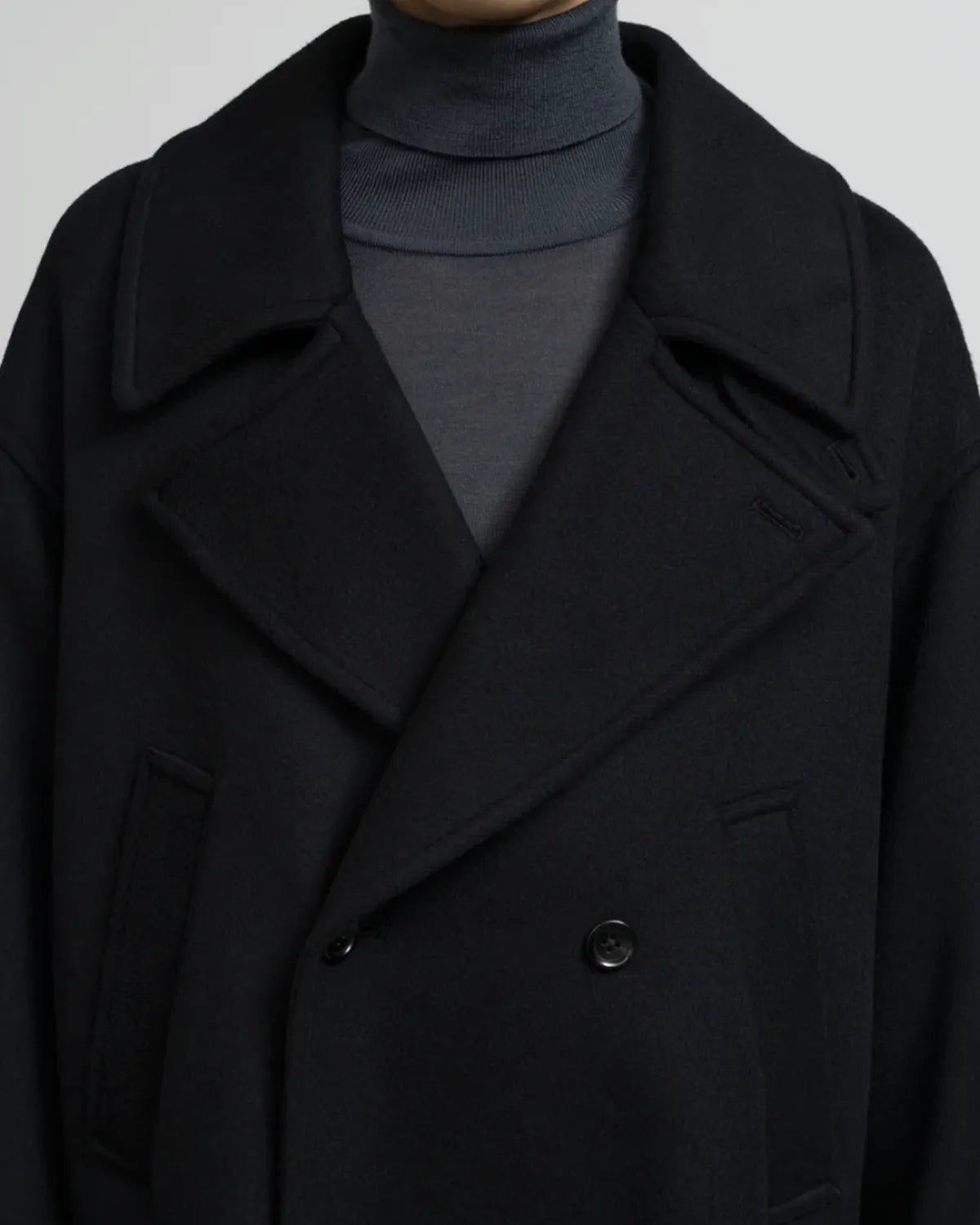 Graphpaper / Light Melton Pea Coat (GM253-10266B)
