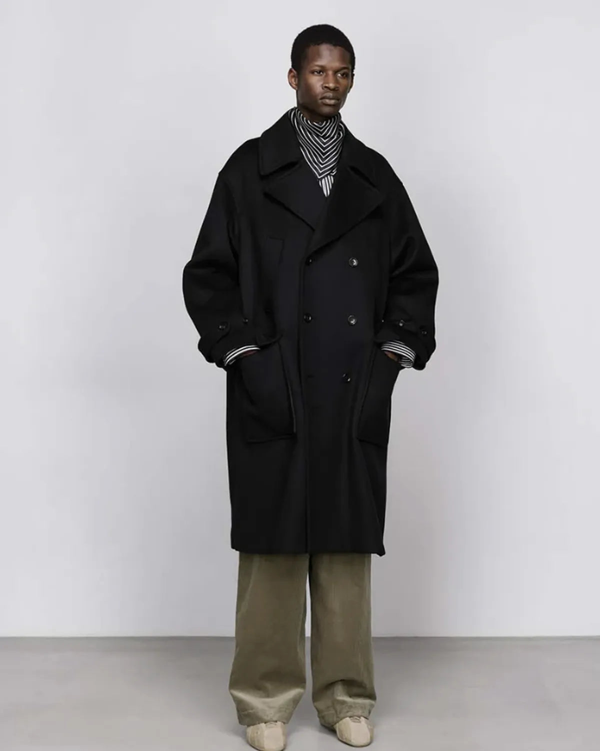 Graphpaper / Light Melton Pea Coat (GM253-10266B)
