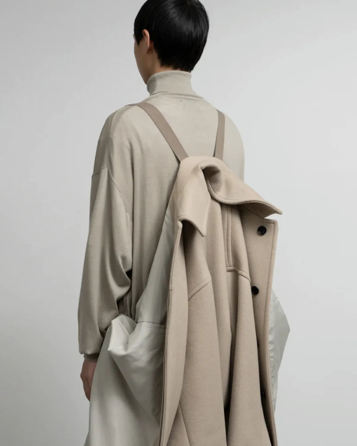 Graphpaper / Light Melton Oversized Coat (GU253-10270C)