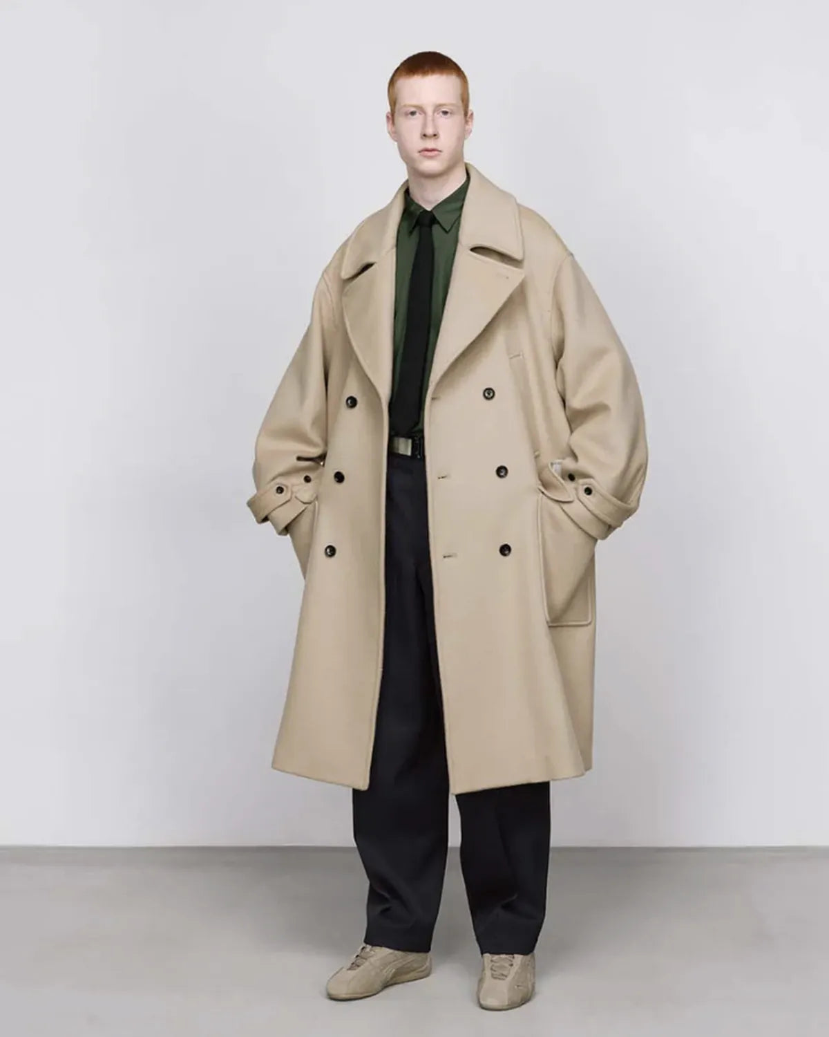 Graphpaper / Light Melton Pea Coat (GM253-10266C)