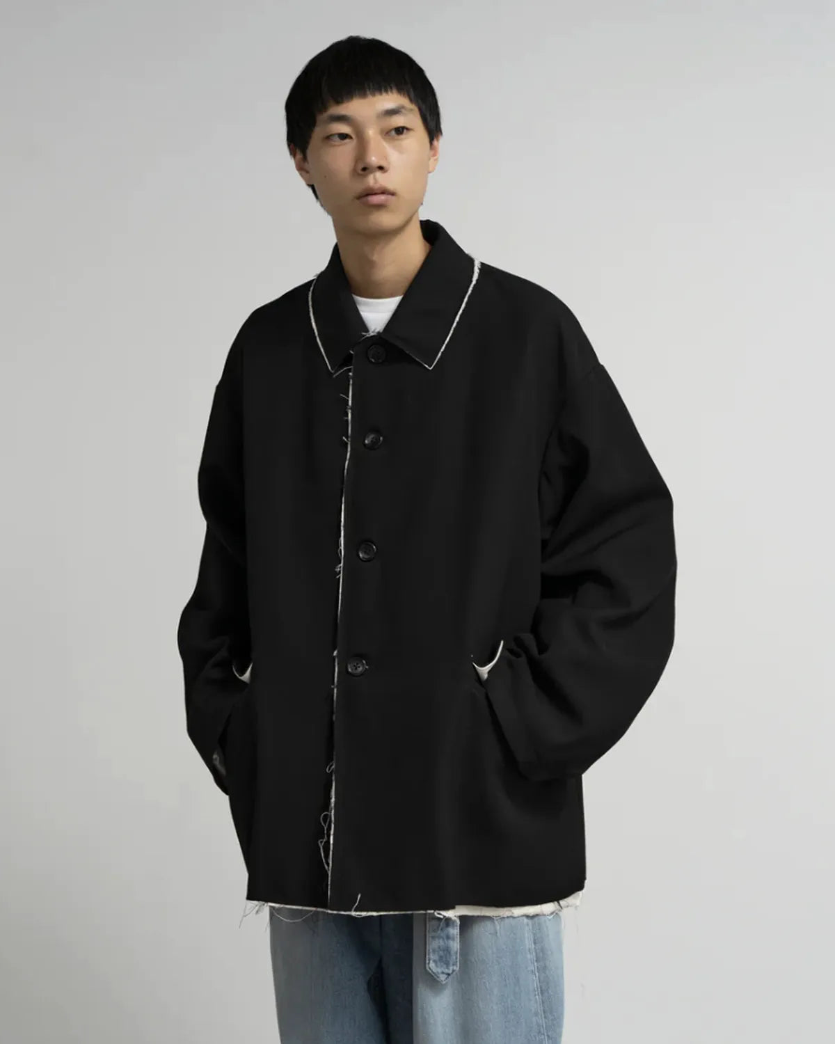 Graphpaper × CAMIEL FORTGEN / C.F × GP Wool Gabardine Coat (GM254-10105)