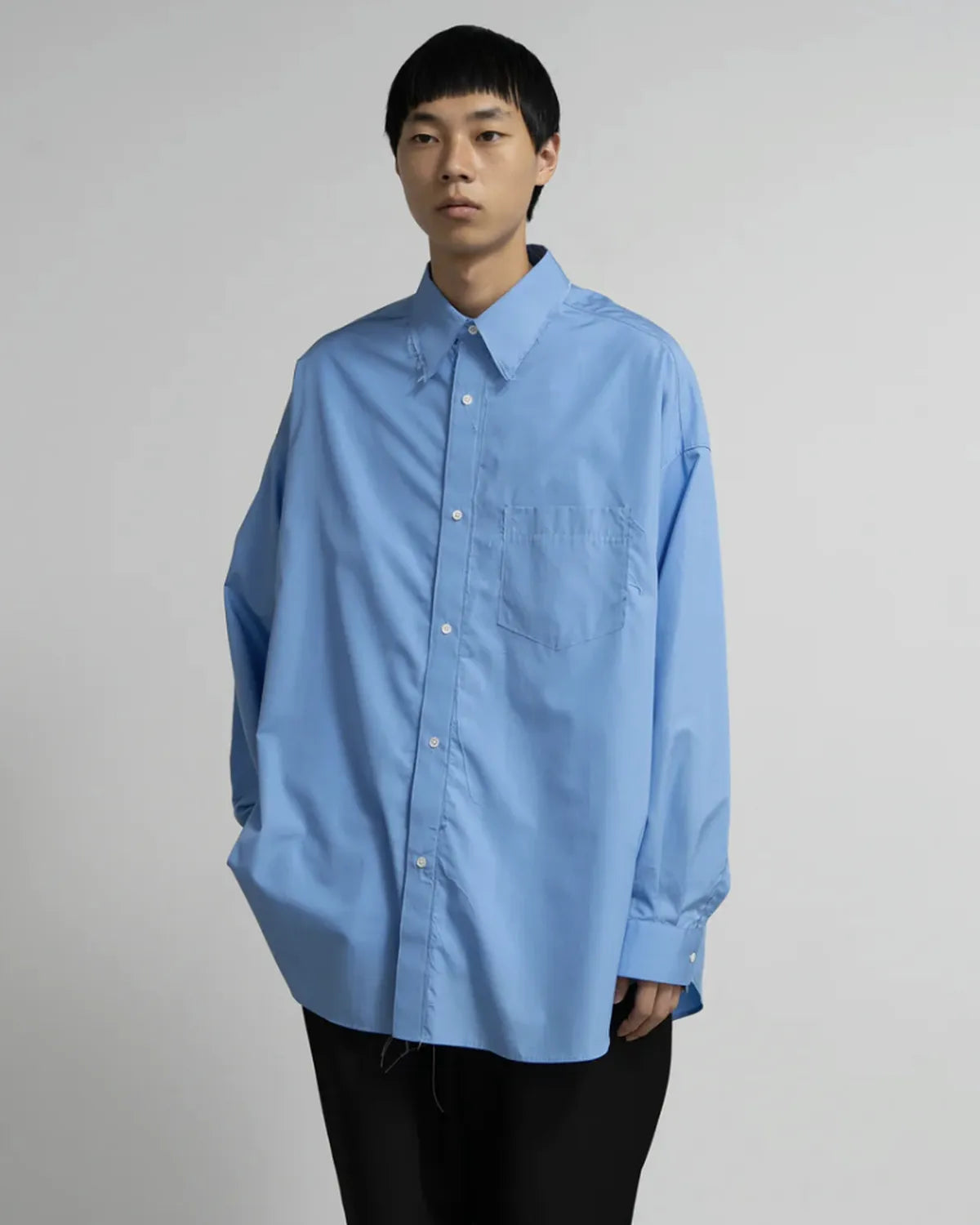 Graphpaper × CAMIEL FORTGEN / C.F × GP High Count Regular Collar Round Cut Shirt (GM254-50102)