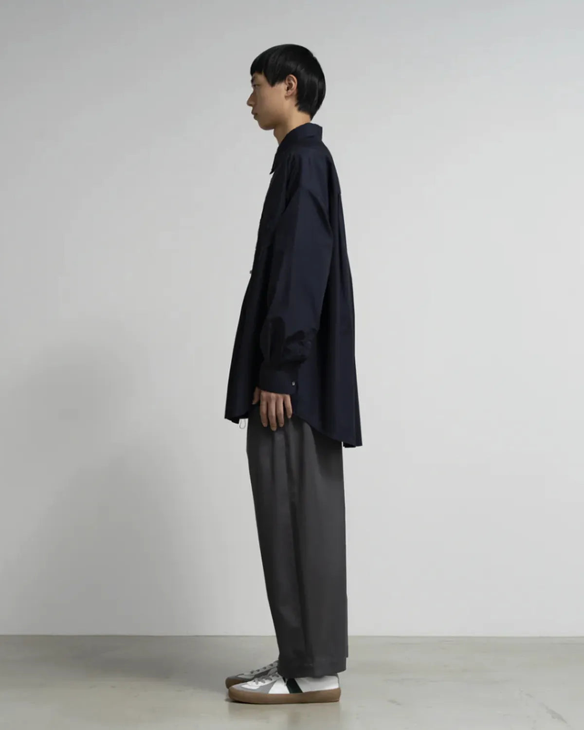 Graphpaper × CAMIEL FORTGEN / C.F × GP High Count Regular Collar Round Cut Shirt (GM254-50102)