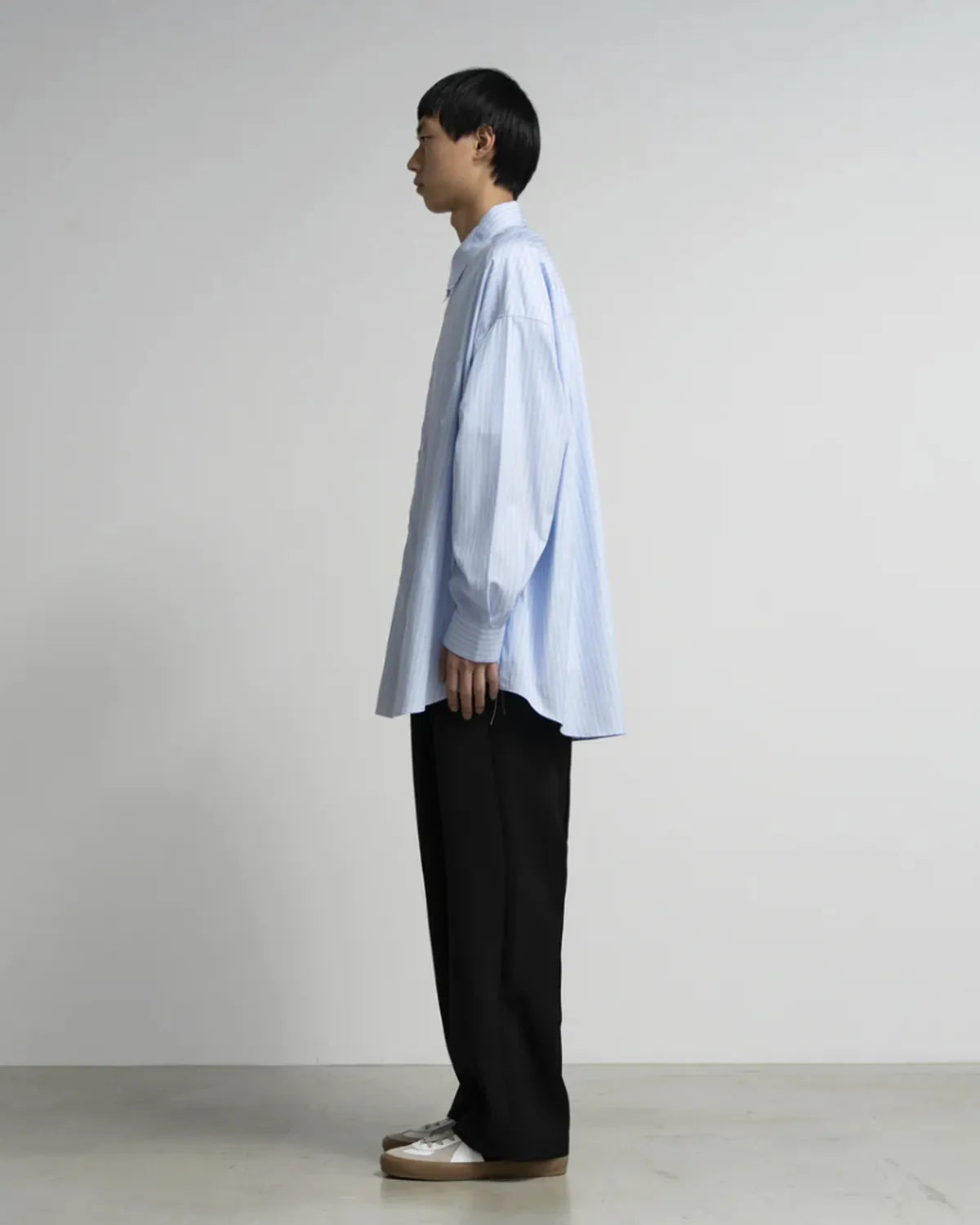 Graphpaper × CAMIEL FORTGEN / C.F × GP High Count Regular Collar Round Cut Shirt (GM254-50102)