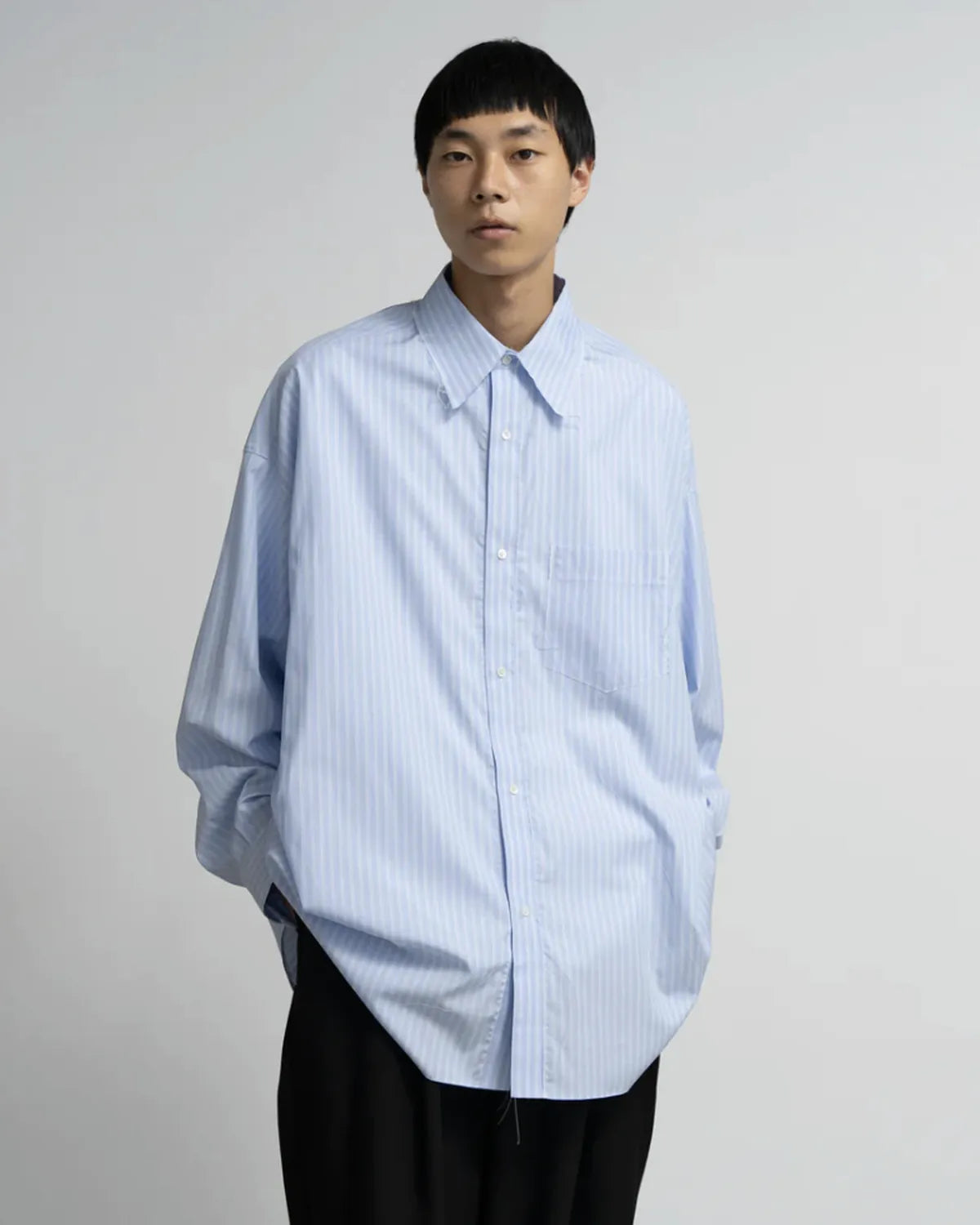Graphpaper × CAMIEL FORTGEN / C.F × GP High Count Regular Collar Round Cut Shirt (GM254-50102)