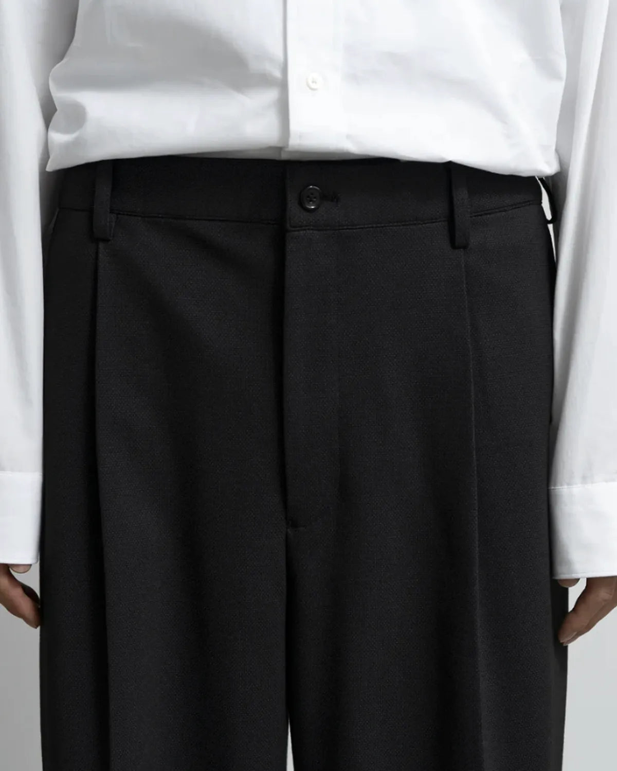 Graphpaper / SIDOGRAS Melange Ponte Wide Slacks (GM254-40052)