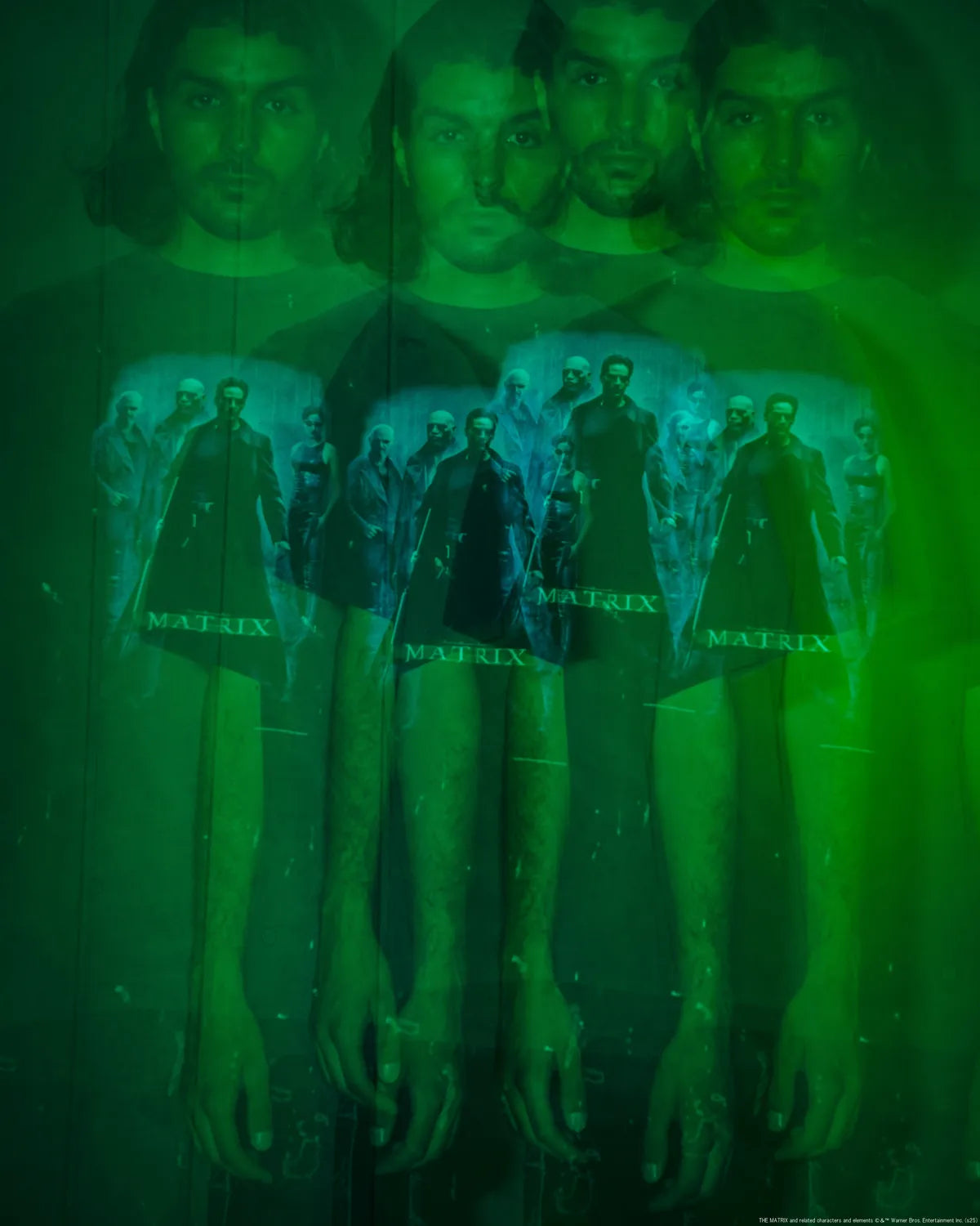 ©︎SAINT Mxxxxxx × The Matrix / MTRX_SS TEE_THE MATRIX GREEN LOGO (SM-HR1-0000-C42)