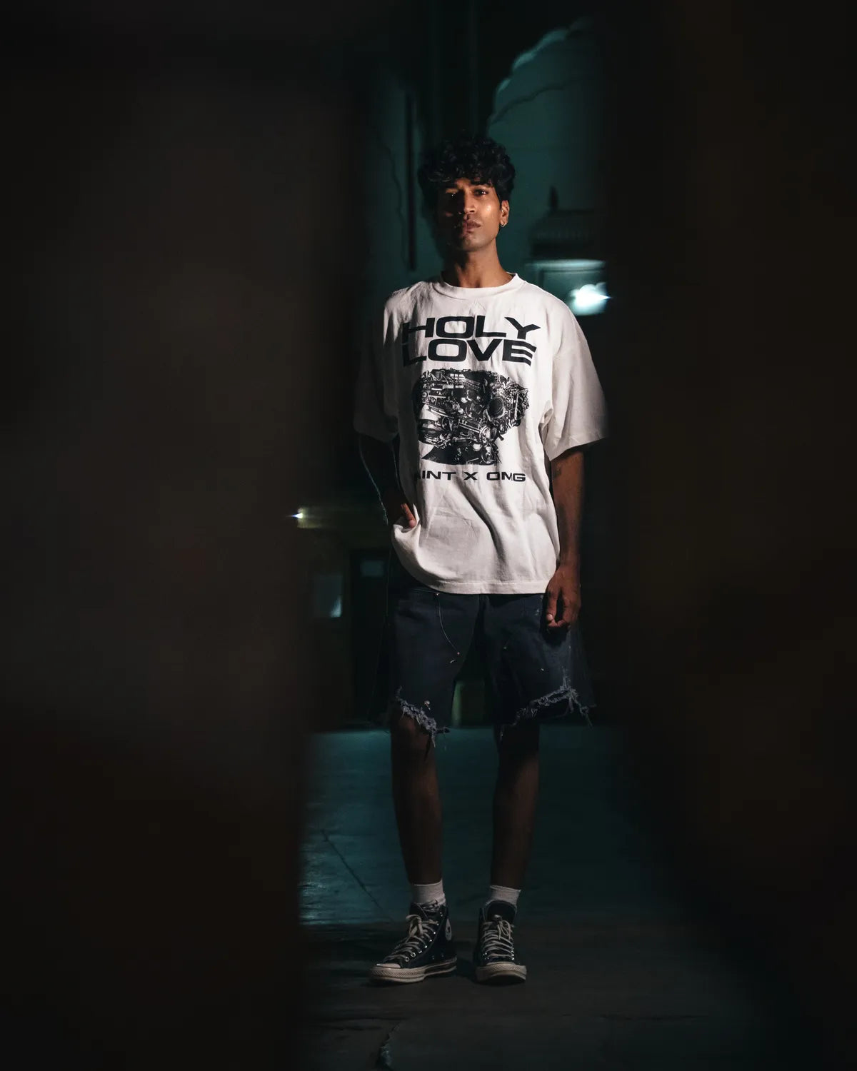 ©︎SAINT Mxxxxxx × KOSUKE KAWAMURA / KK_SS T-SHIRT / HOLY LOVE (SM-MK8-0000-C08)