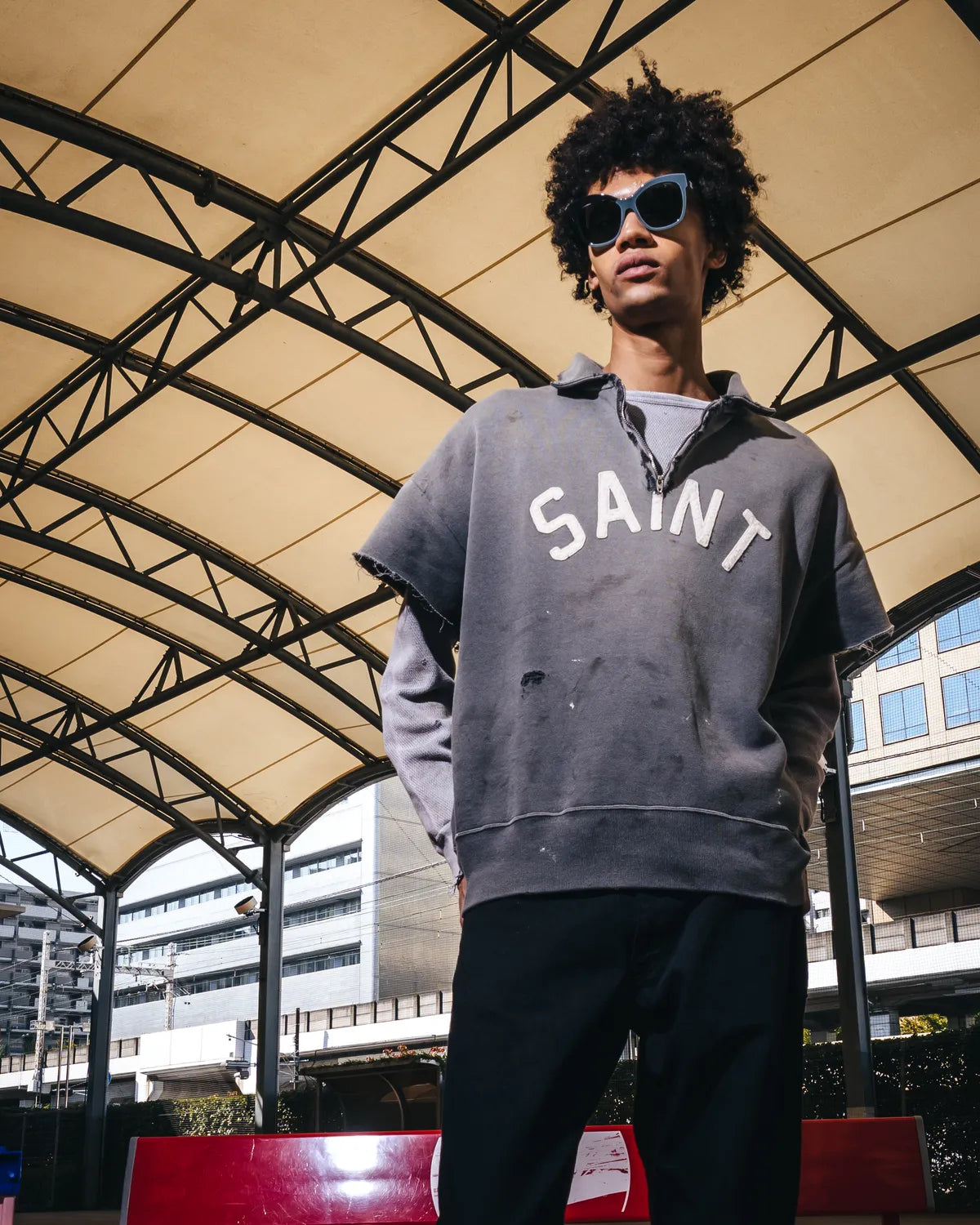 SAINT M×××××× (セントマイケル) / SS HALF ZIP SWEAT / SAINT |公式