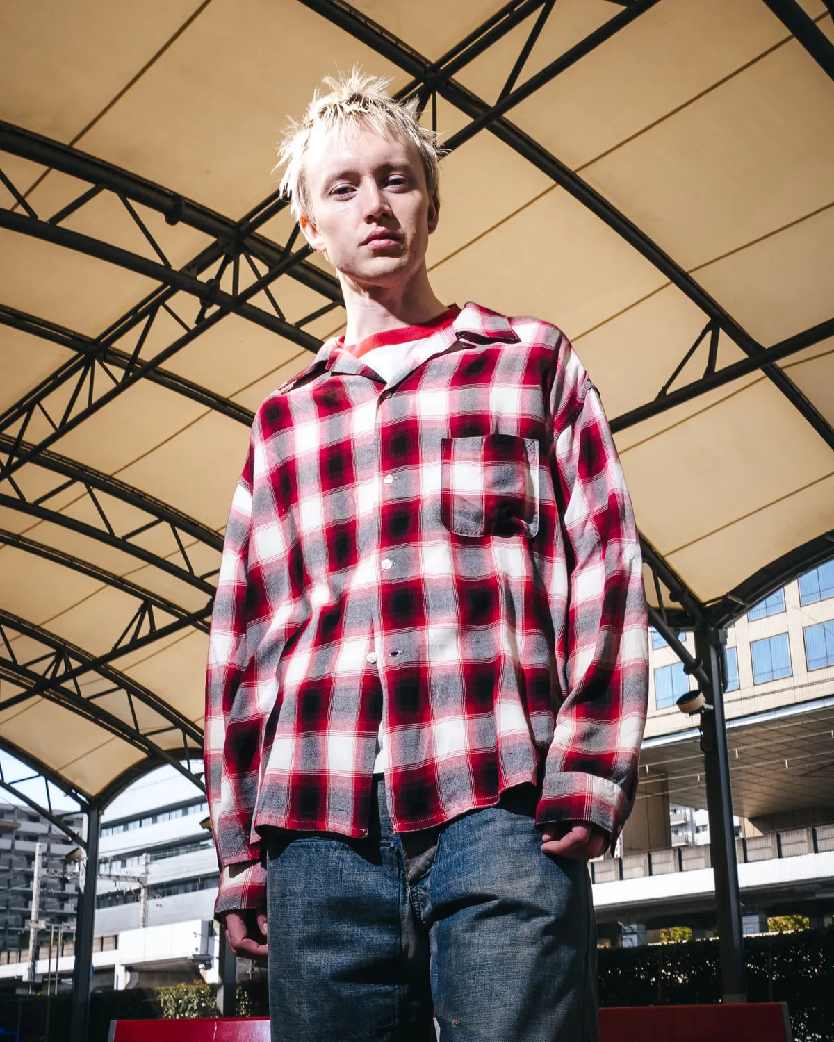 ©︎SAINT Mxxxxxx / RAYON SHIRT / CHECK (SM-MK8-0000-045)