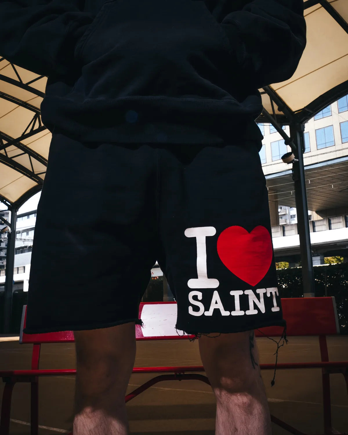 ©︎SAINT Mxxxxxx / SWEAT SHORTS / I LOVE SAINT (SM-MK8-0000-066)