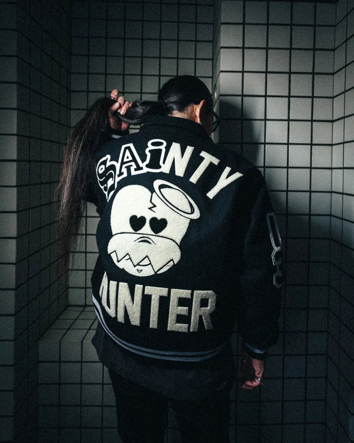 ©︎SAINT Mxxxxxx × BOUNTY HUNTER / BH_VARSITY JKT / SNTHUNTER (SM-MK8-0000-C34)