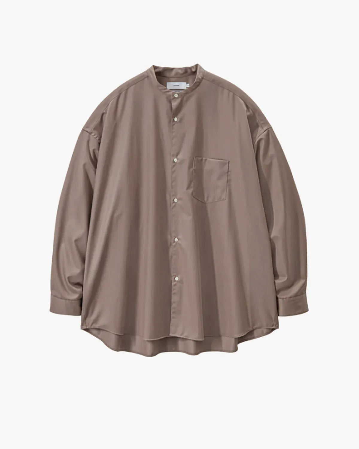 Graphpaper / Extra Fine Wool L/S Oversized Band Collar Shirt (GM261-50466)