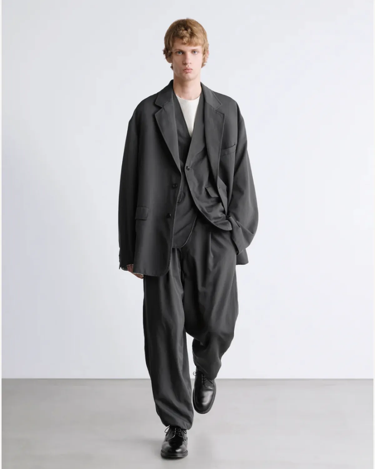 Graphpaper / Fulled Wool Twill Oversized Jacket (GM261-20340)