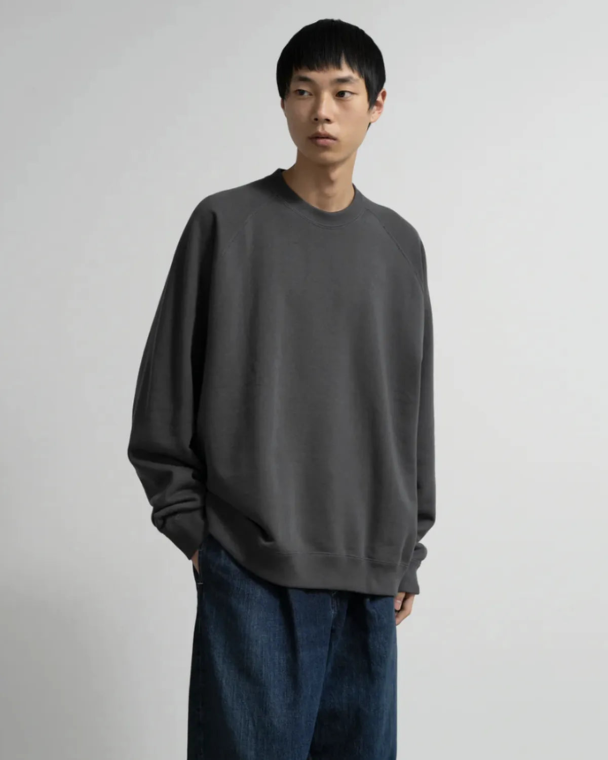 Graphpaper × LOOPWHEELER / LOOPWHEELER for Graphpaper Raglan Sweat (GU261-70701B)