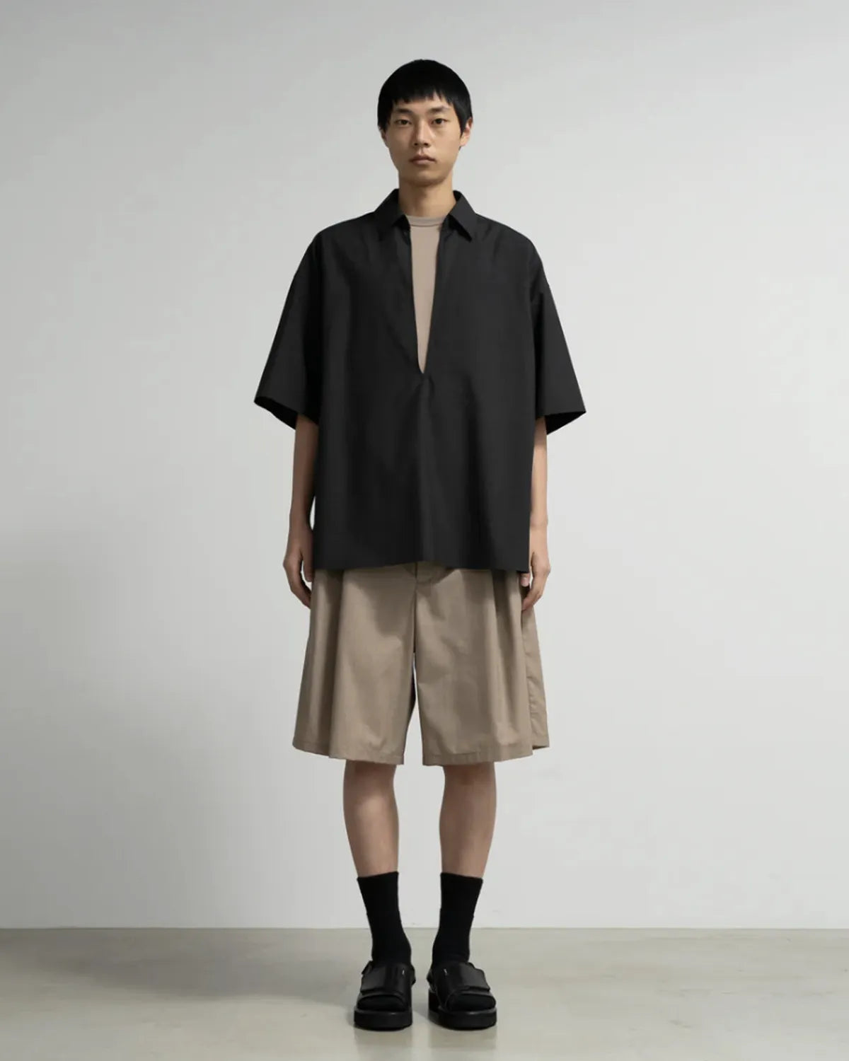 Graphpaper / Fine Wool Heather S/S Skipper Shirt (GU261-50321)