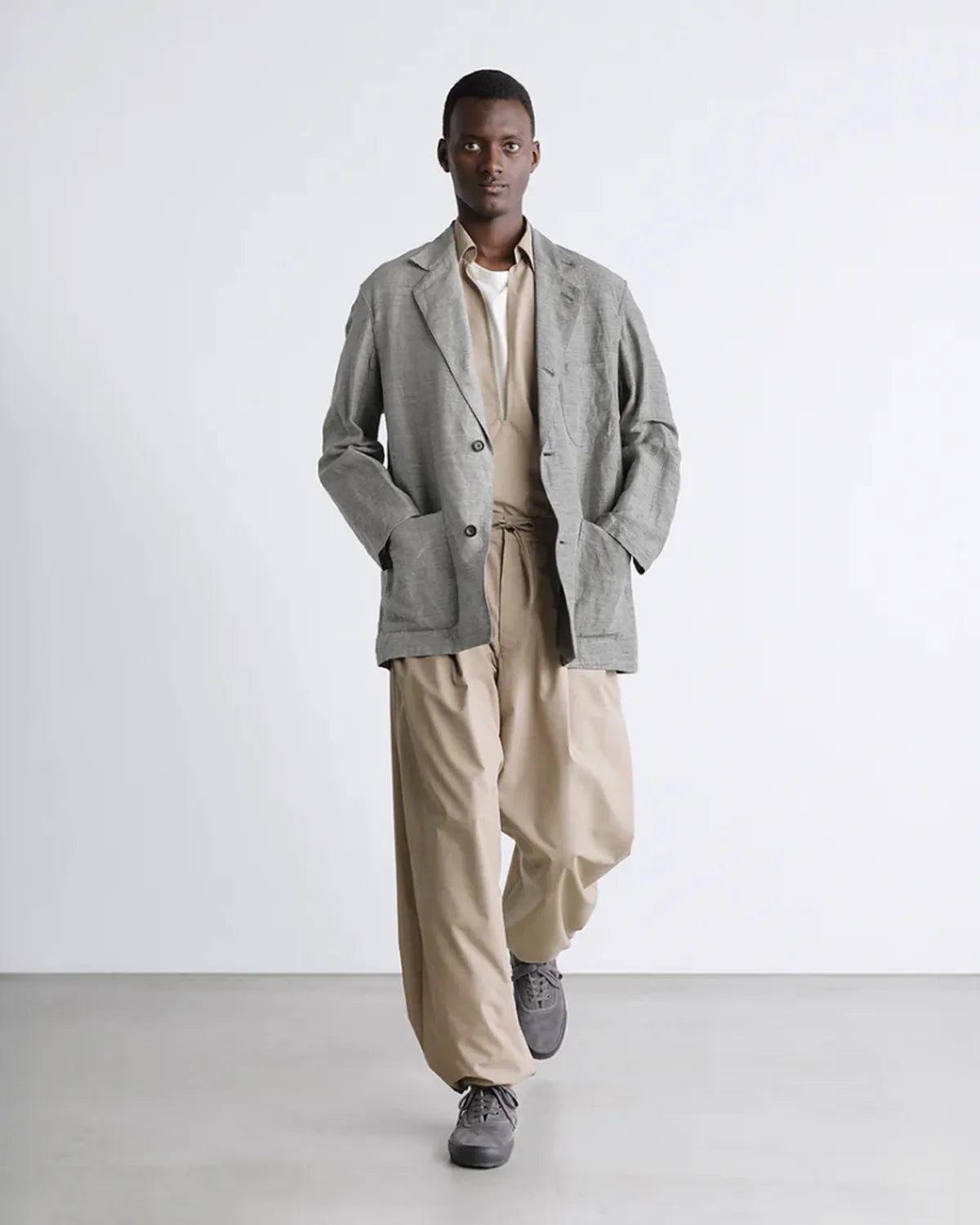 Graphpaper / Fine Wool Heather S/S Skipper Shirt (GU261-50321)