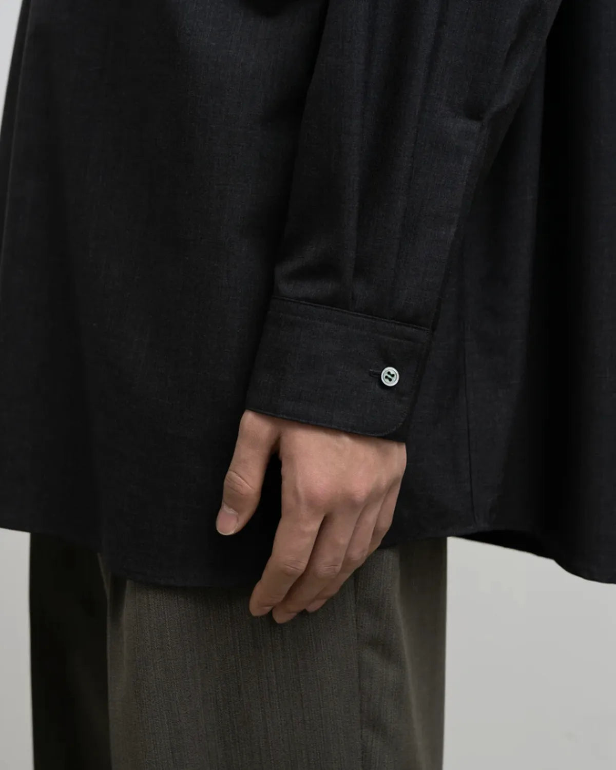 Graphpaper / Fine Wool Heather L/S Skipper Shirt (GU261-50320)