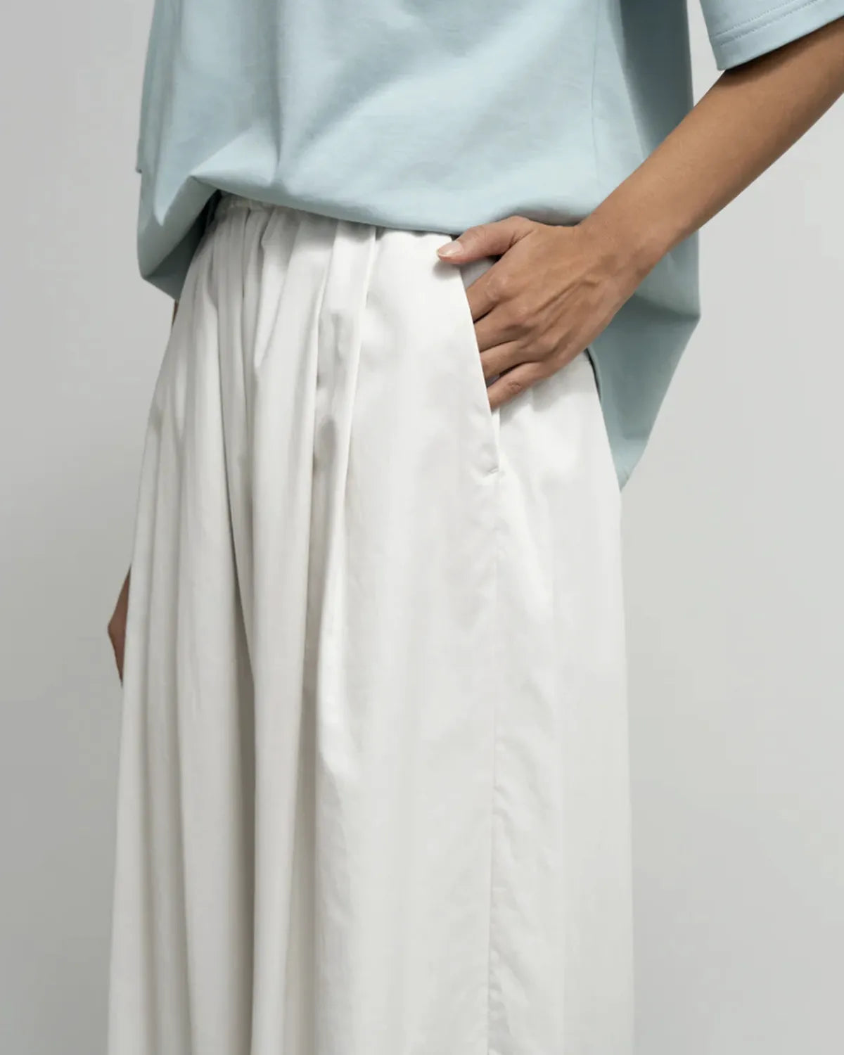 Graphpaper / Silicon Poplin Two Tuck Easy Wide Pants (GL261-40187)