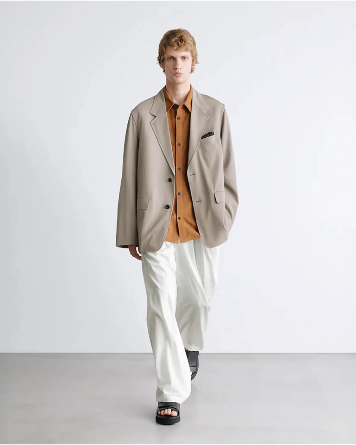 Graphpaper / Silicon Poplin Two Tuck Easy Pants (GM261-40182)