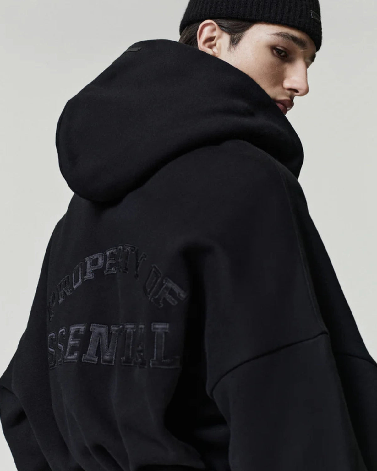ESSENTIALS / PROPERTY LOUNGE HALF ZIP HOODIE (192SP266911F)