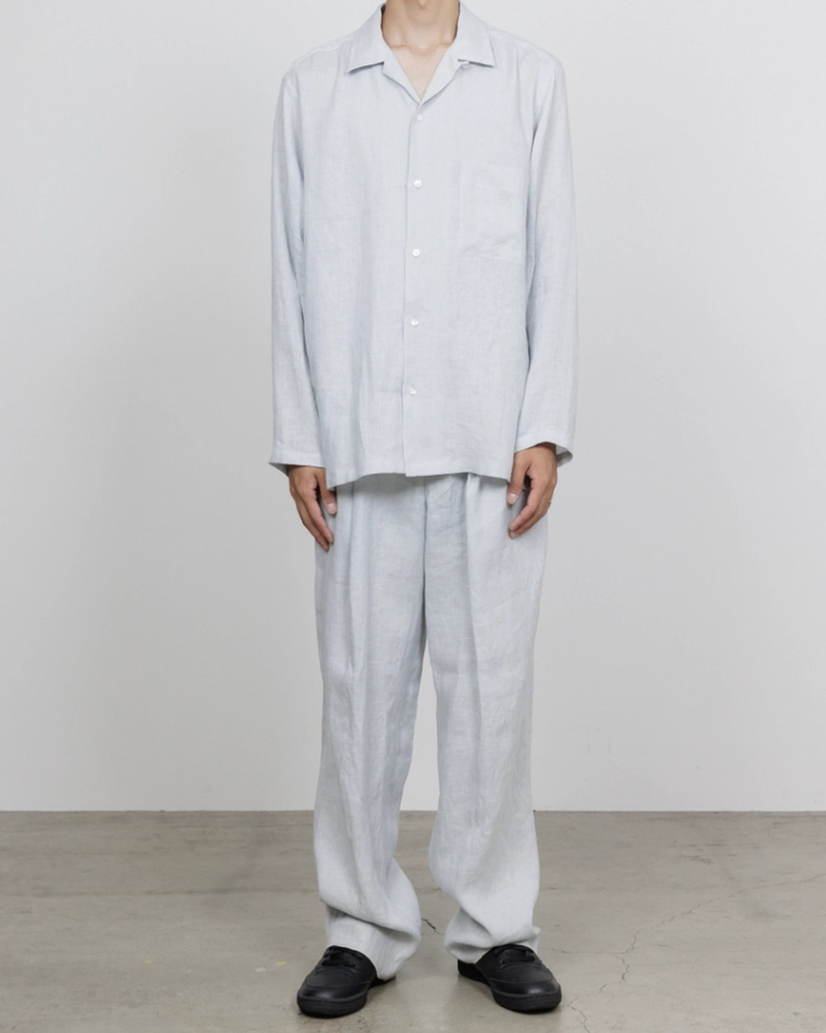 MARKAWARE / Hemp Shirting Comfort Fit Open Collar Shirt (A26A22SH02C)