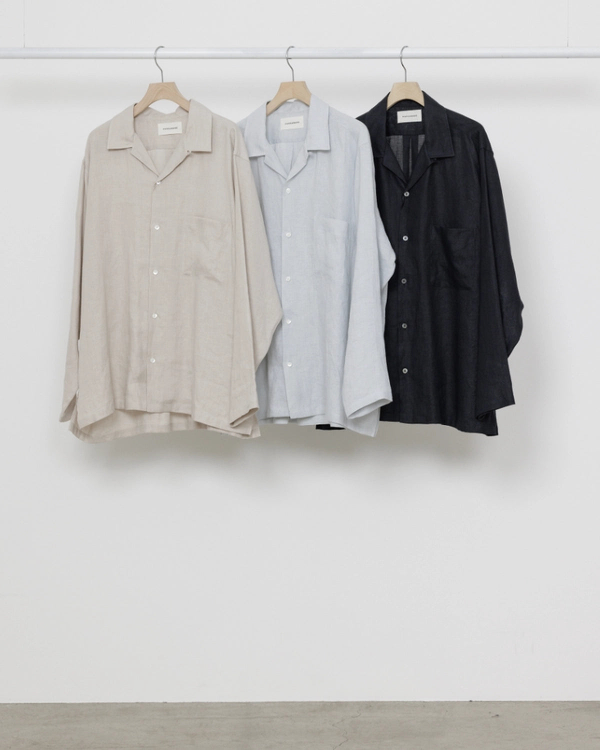 MARKAWARE / Hemp Shirting Comfort Fit Open Collar Shirt (A26A22SH02C)