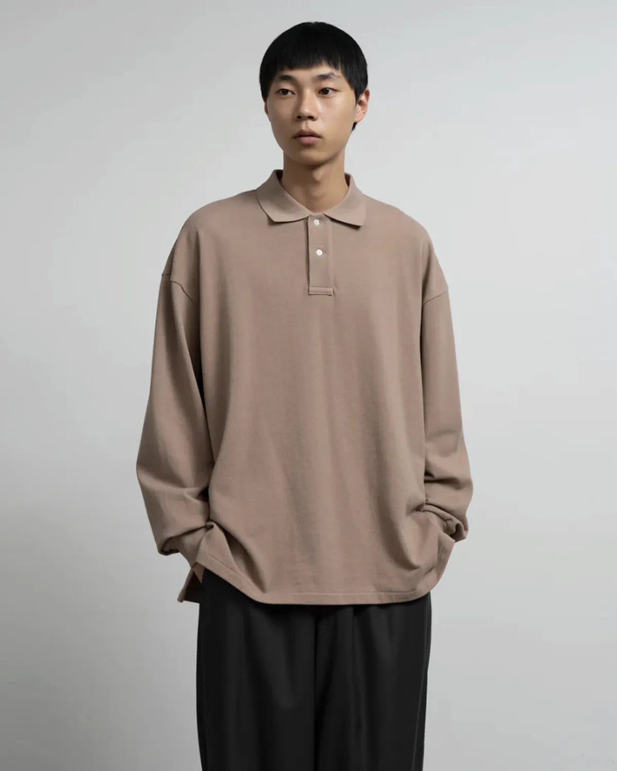 Graphpaper（グラフペーパー） / Cotton Pique Jersey L/S Polo | 公式