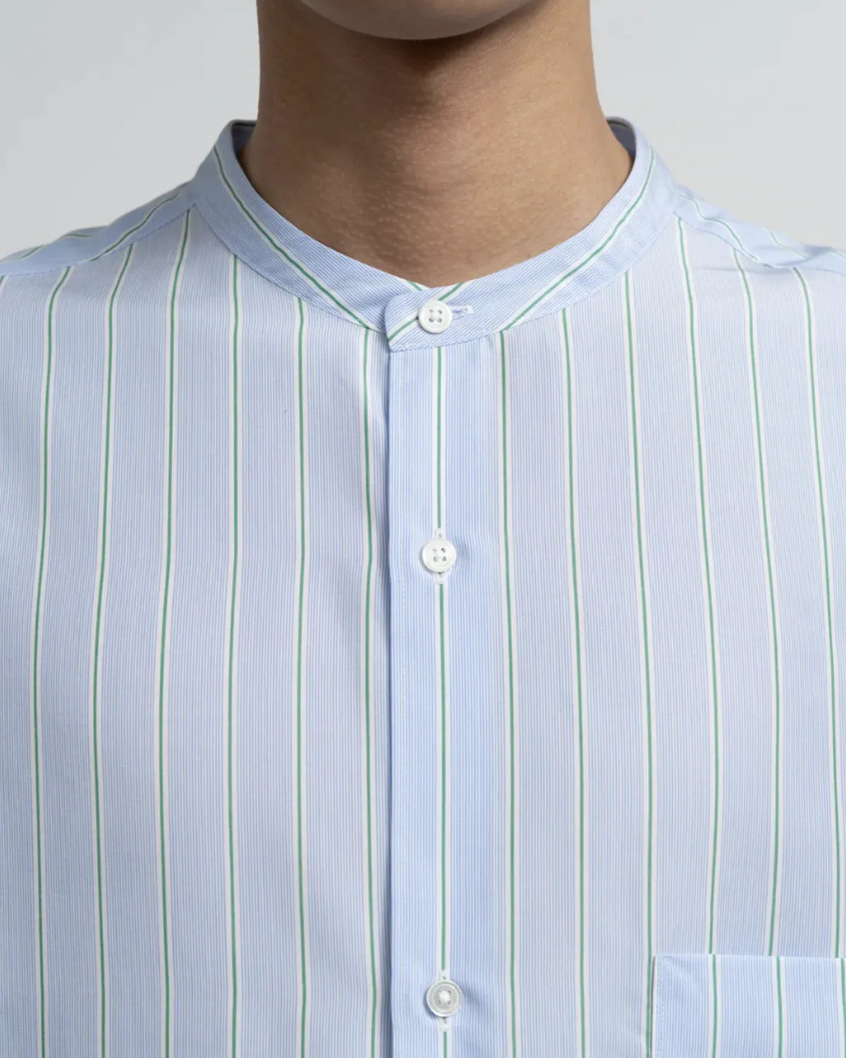 Graphpaper / SIDOGRAS L/S Oversized Band Collar Shirt (GM262-50028)