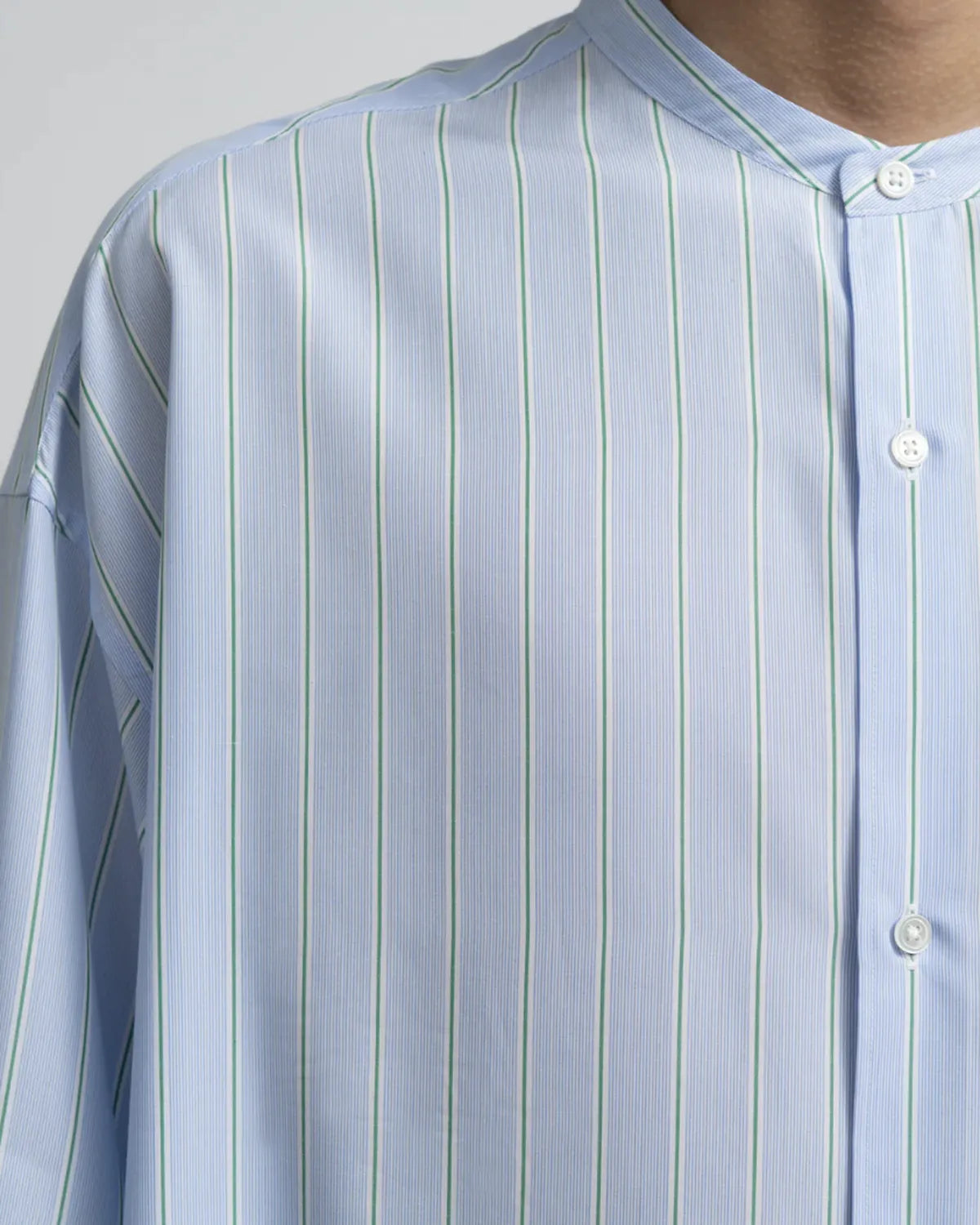 Graphpaper / SIDOGRAS L/S Oversized Band Collar Shirt (GM262-50028)