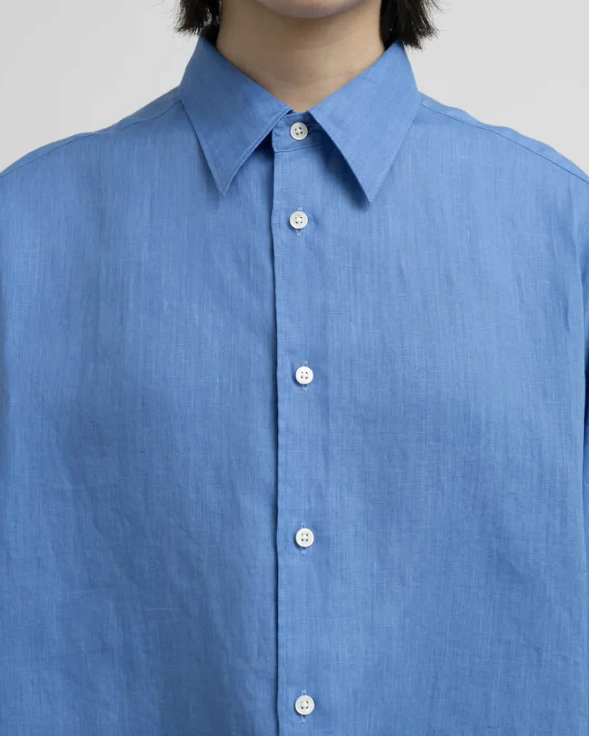 Graphpaper / Linen L/S Oversized Regular Collar Shirt (GL262-50043B)