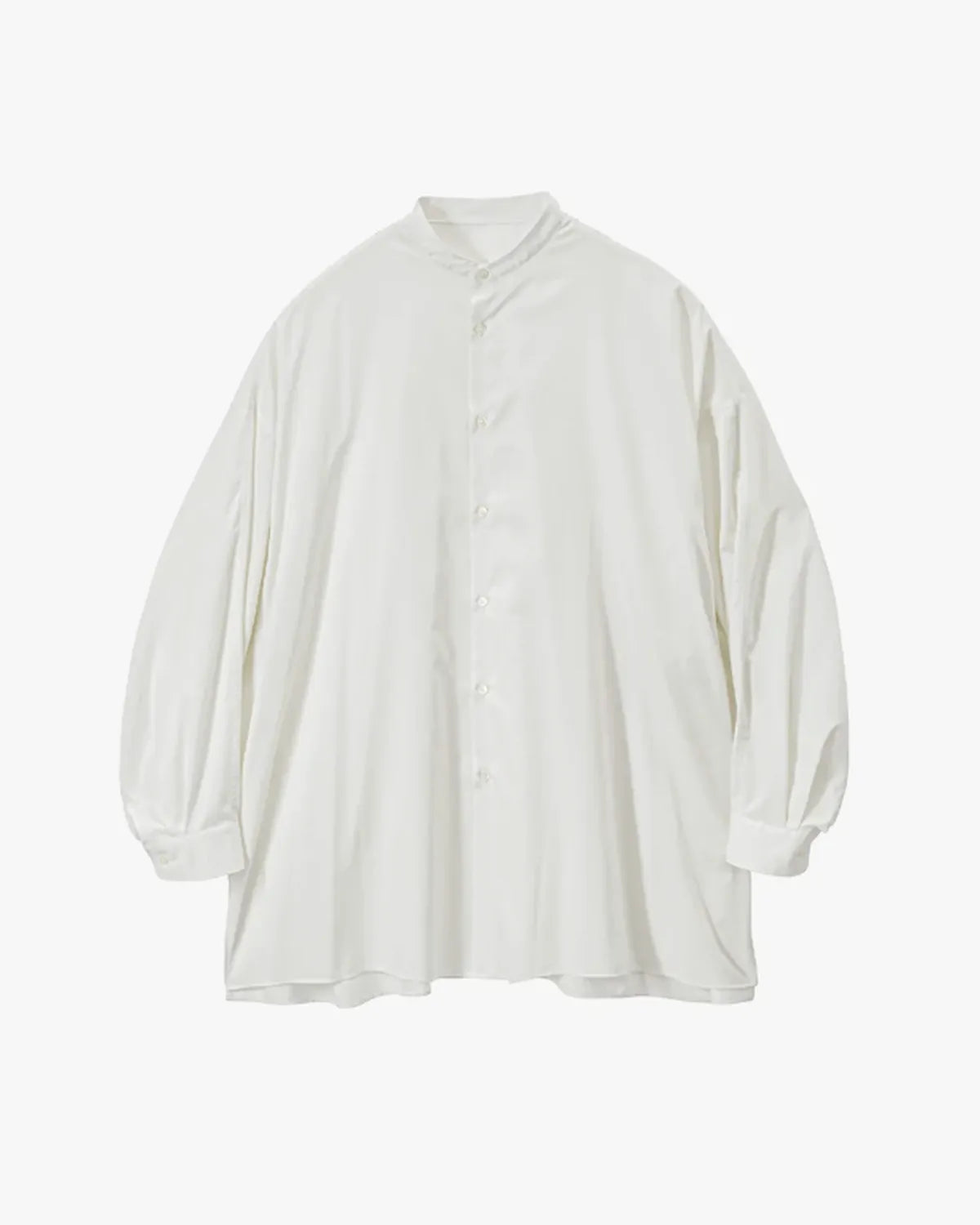 Graphpaper / Silicon Poplin Deep Slit Band Collar Shirt (GL261-50184)