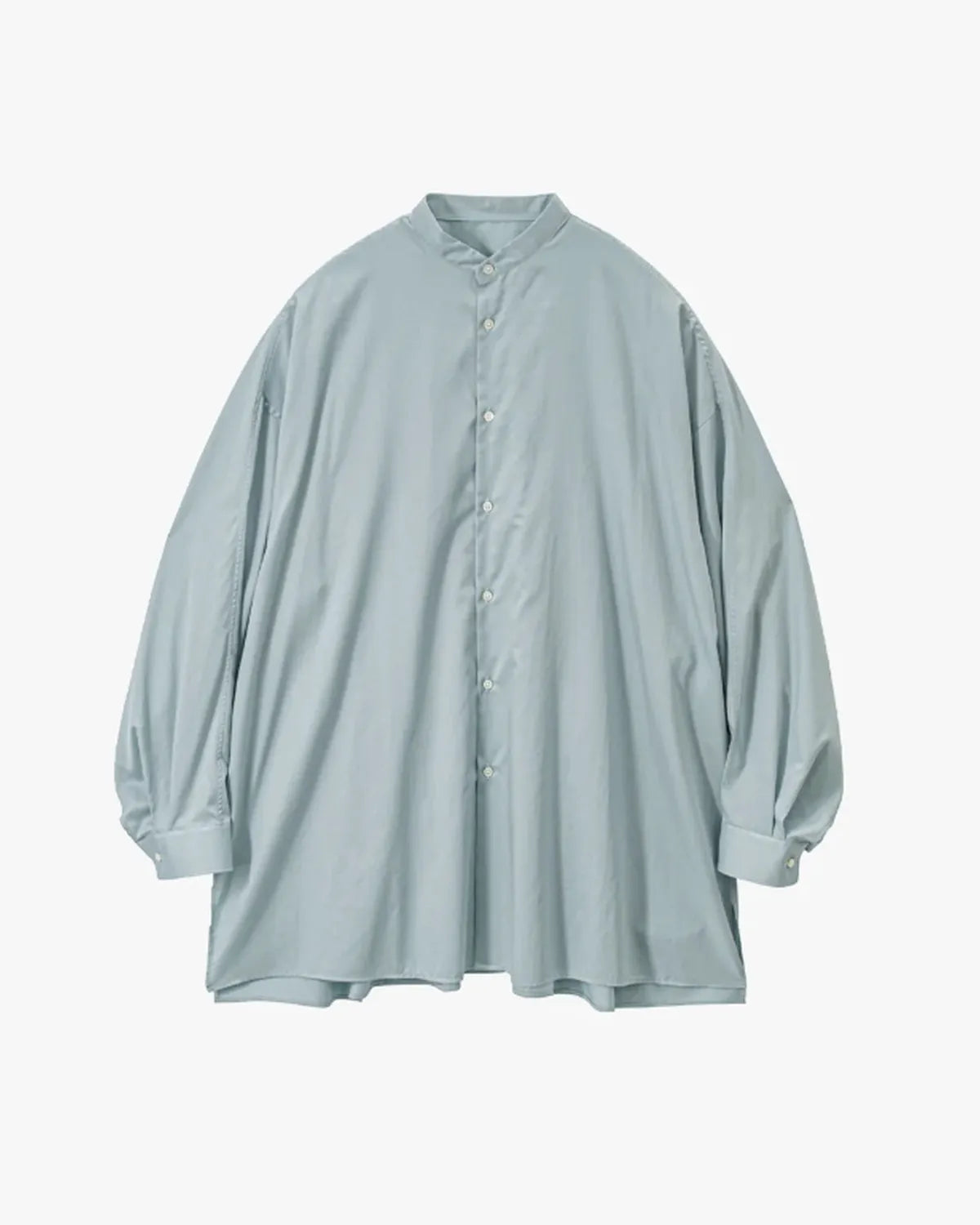 Graphpaper / Silicon Poplin Deep Slit Band Collar Shirt (GL261-50184)
