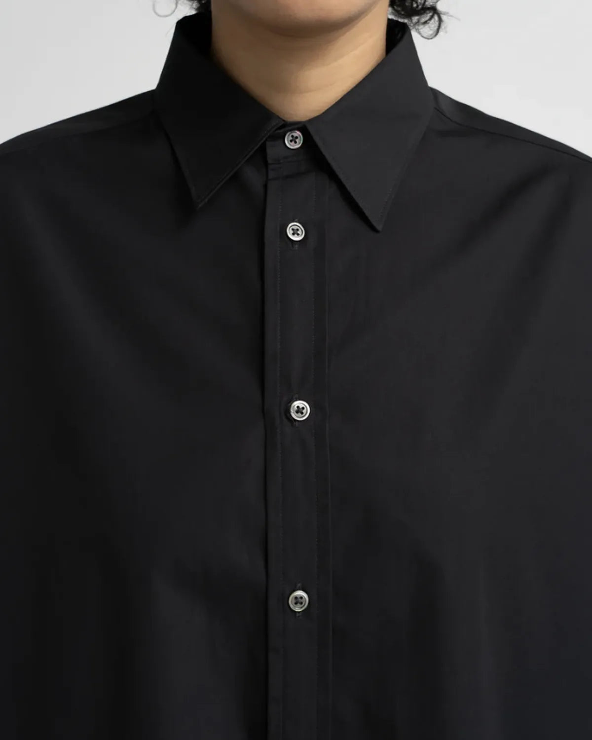 Graphpaper / High Count Broad L/S Oversized regular Collar Shirt  (GL263-50033B)
