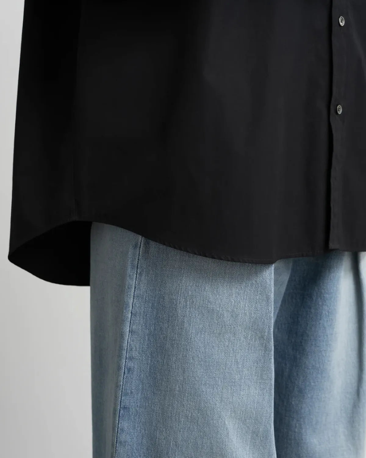 Graphpaper / High Count Broad L/S Oversized regular Collar Shirt  (GL263-50033B)