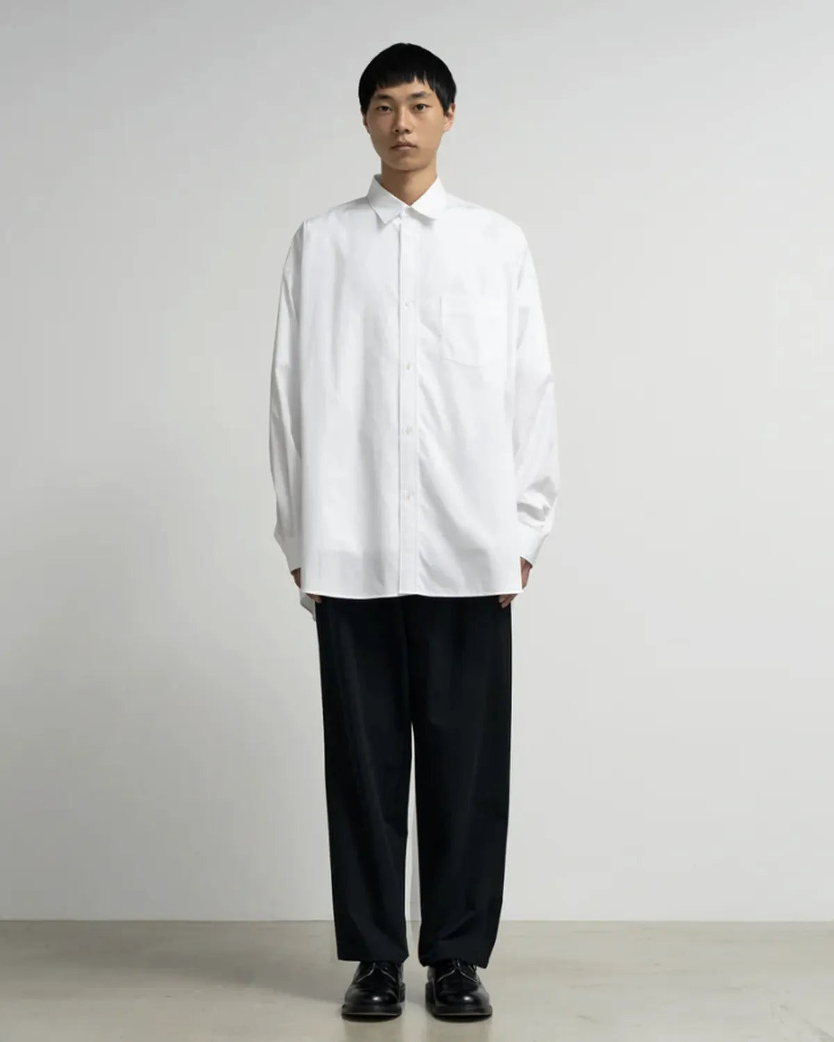 Graphpaper / High Count Regular Collar Round Cut Oversized Shirt (GM263-50030B)