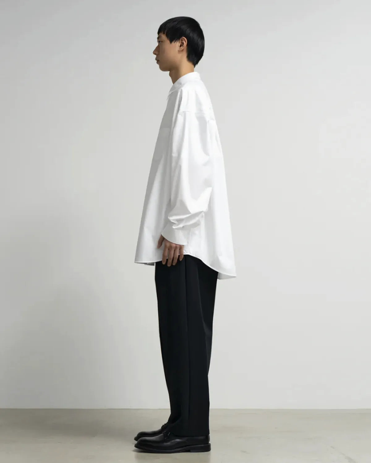 Graphpaper / High Count Regular Collar Round Cut Oversized Shirt (GM263-50030B)