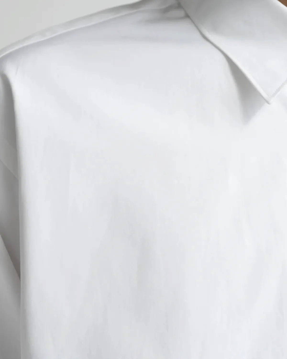 Graphpaper / High Count Regular Collar Round Cut Oversized Shirt (GM263-50030B)