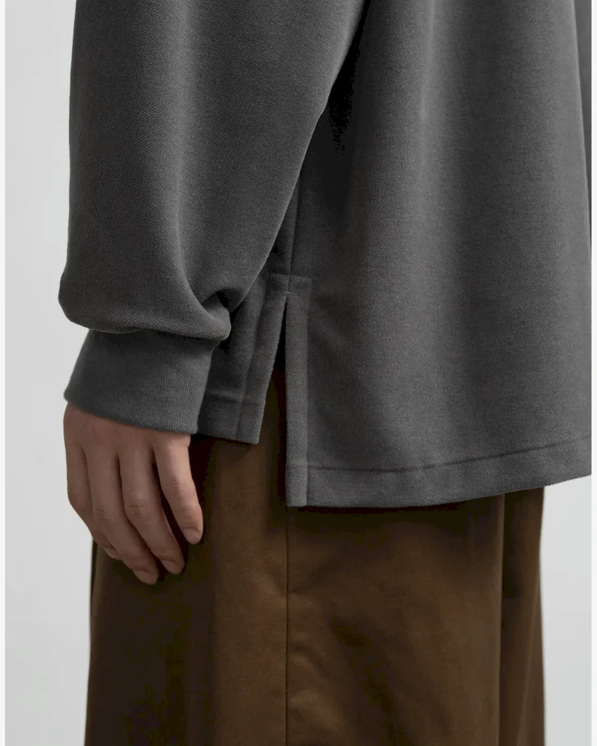 Graphpaper / Pique Velour Jersey L/S Polo (GM263-70255)