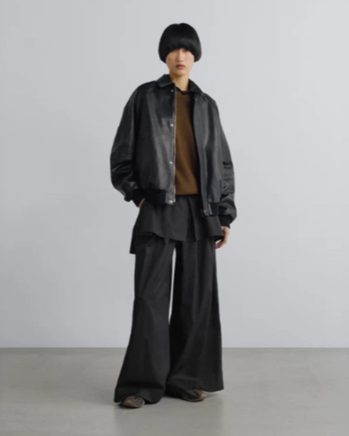 Graphpaper / Cow Leather Raglan Blouson (GU263-30320)