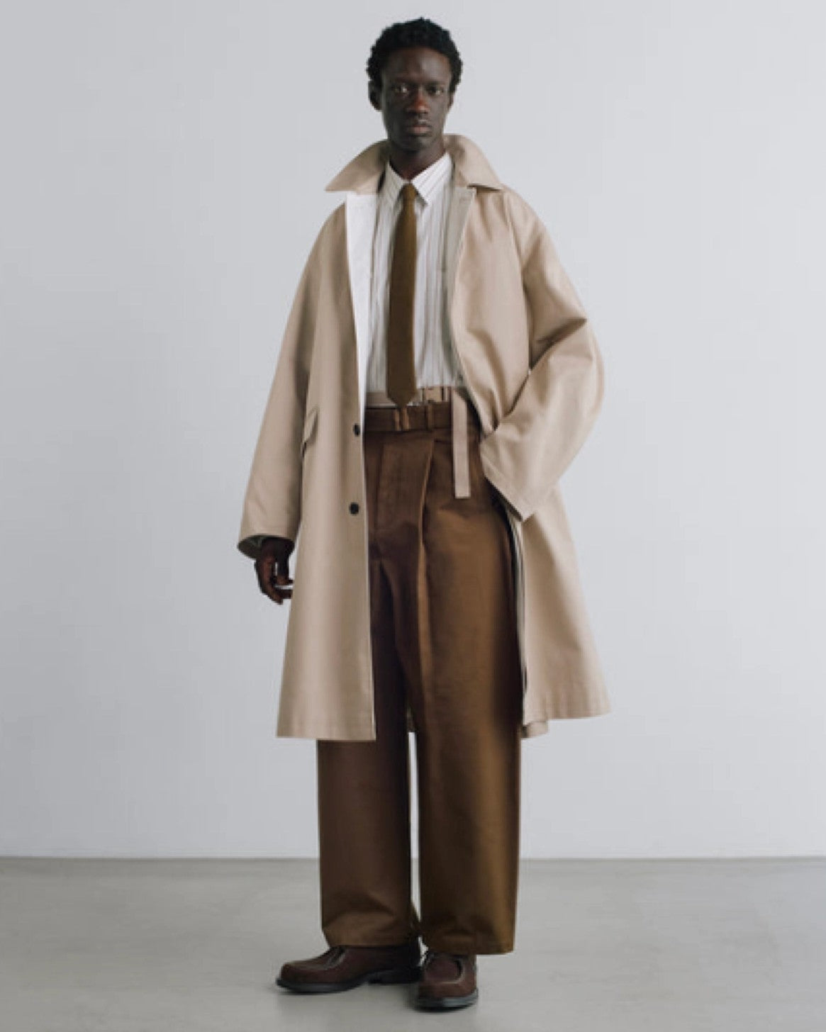Graphpaper / Dry Westpoint Barrel-Fit Belted Pants (GM263-40381)