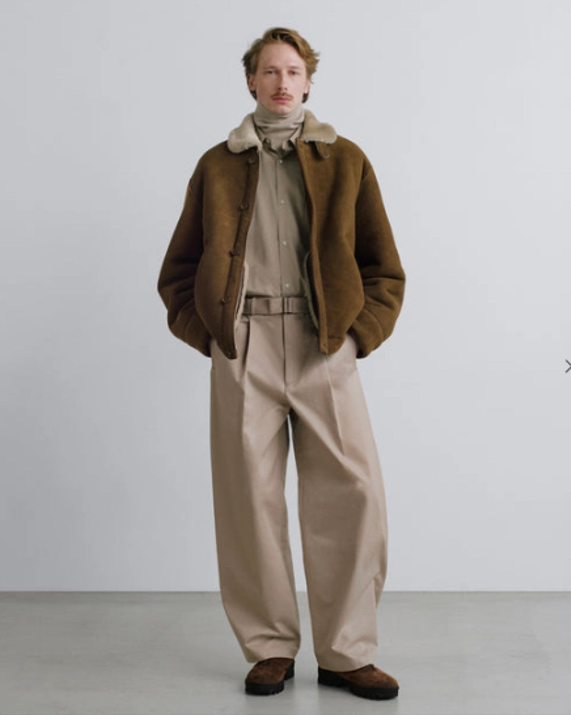 Graphpaper / Dry Westpoint Barrel-Fit Belted Pants (GM263-40381)