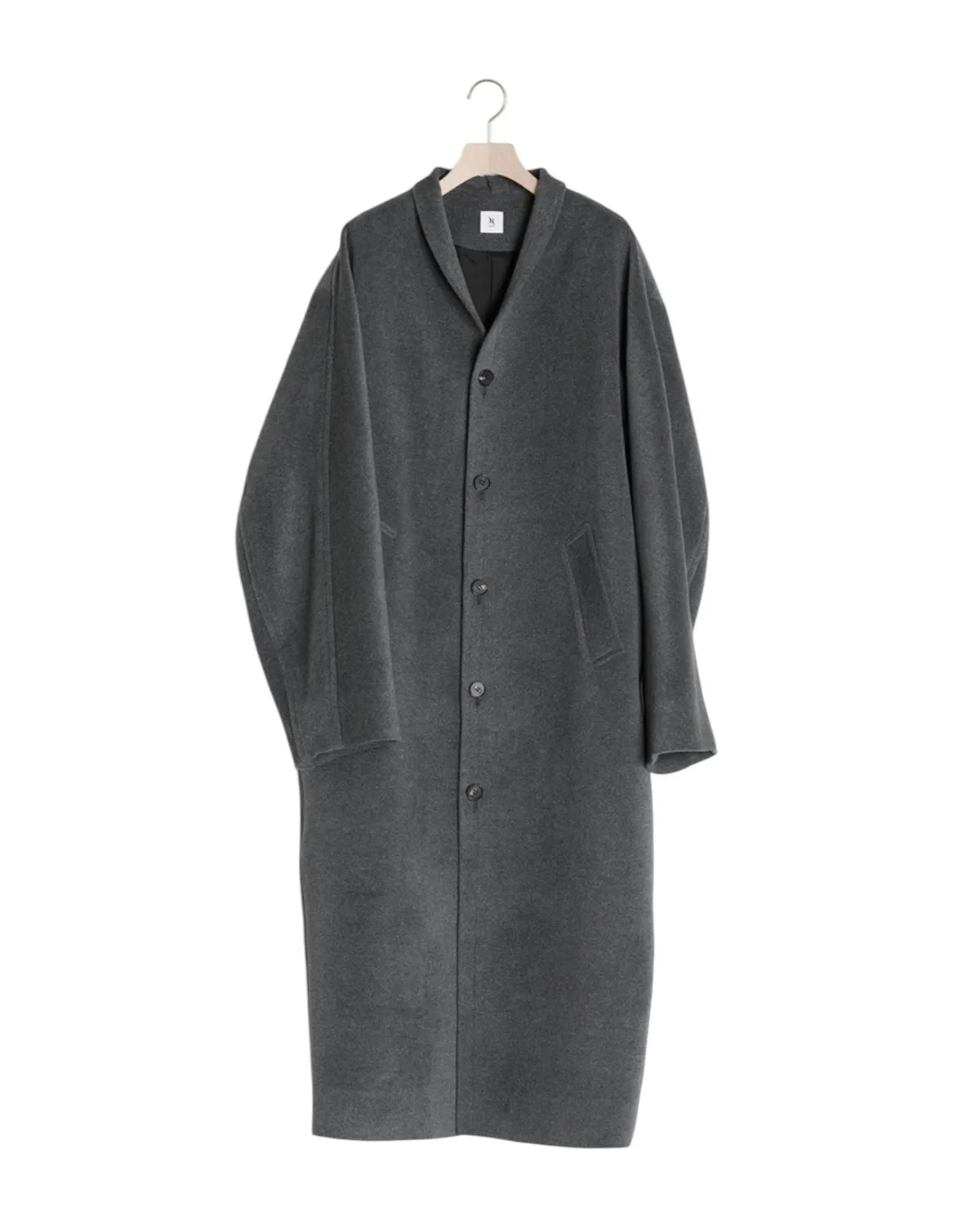 IHNN / Layered Collar Angora Coat (ID26A-CT02)