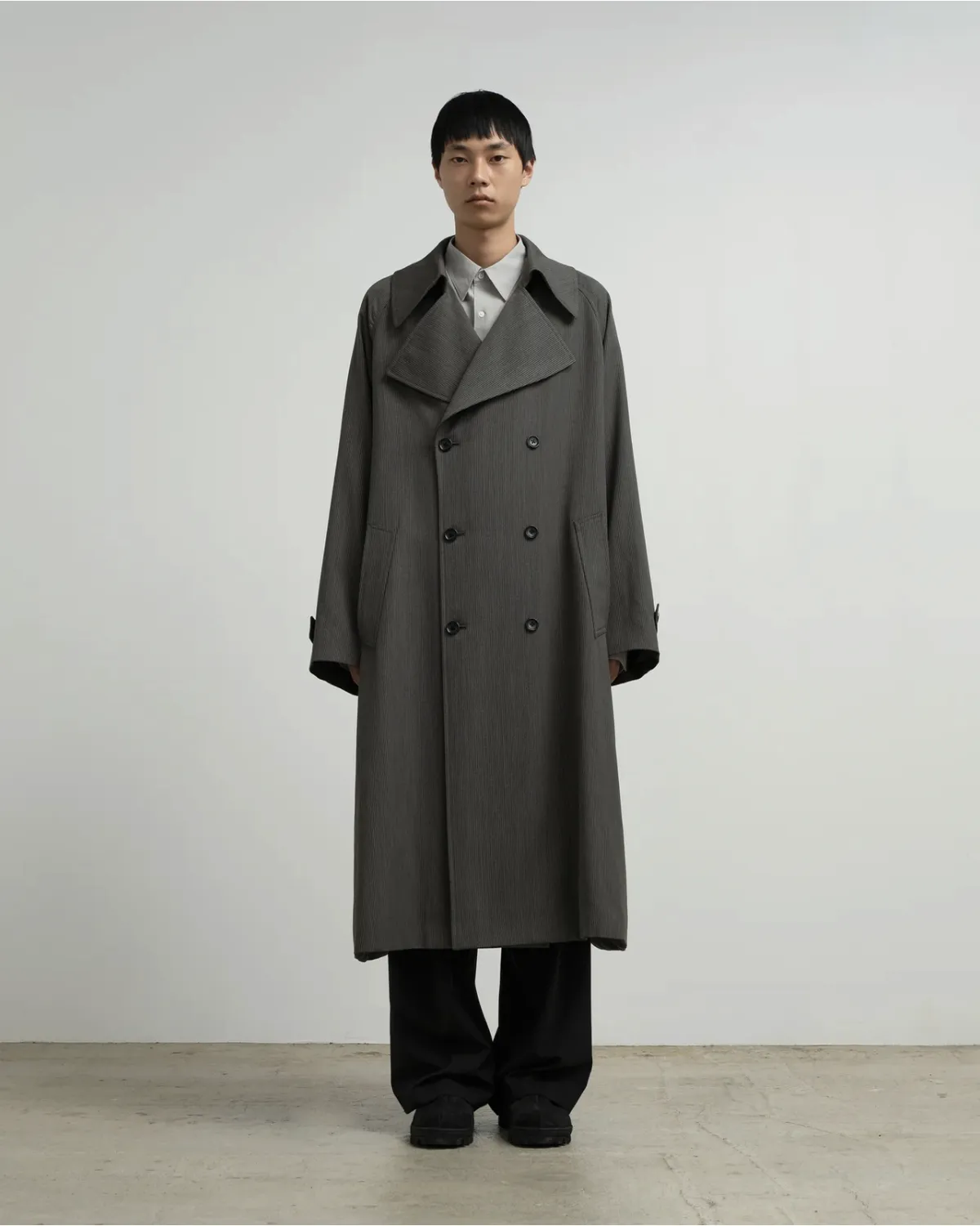 Graphpaper / Melange Pique Insulated Trench Coat (GM263-10440)
