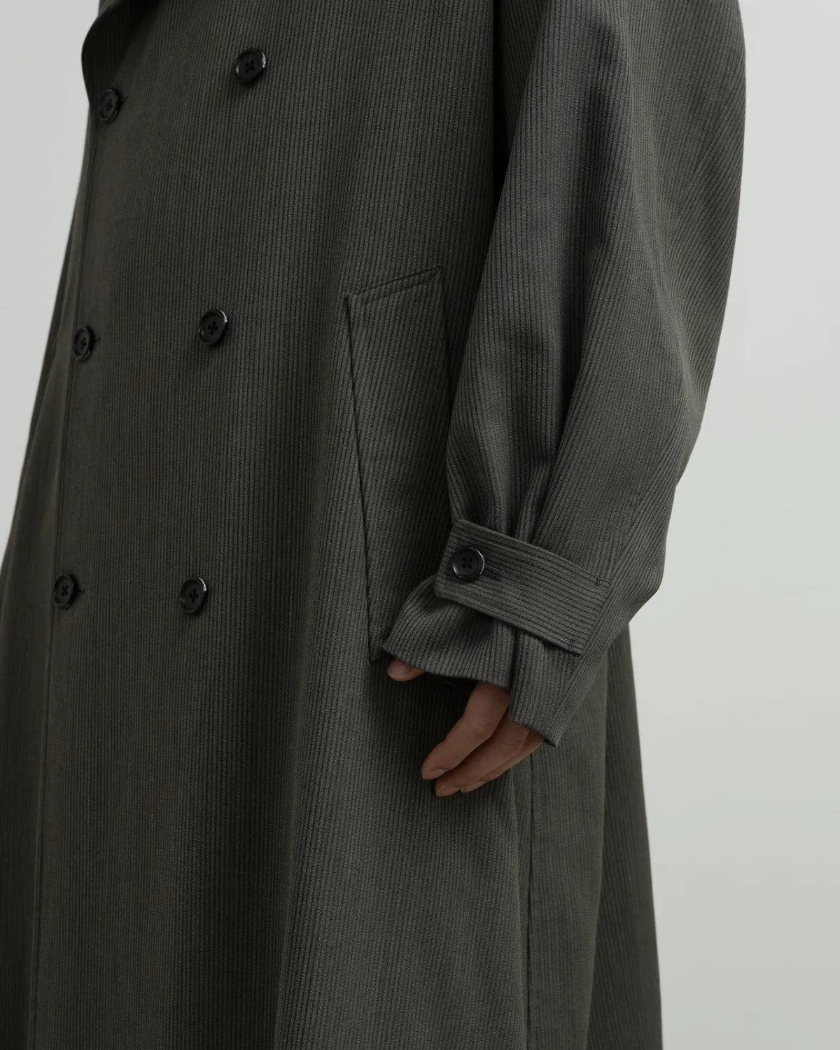 Graphpaper / Melange Pique Insulated Trench Coat (GM263-10440)