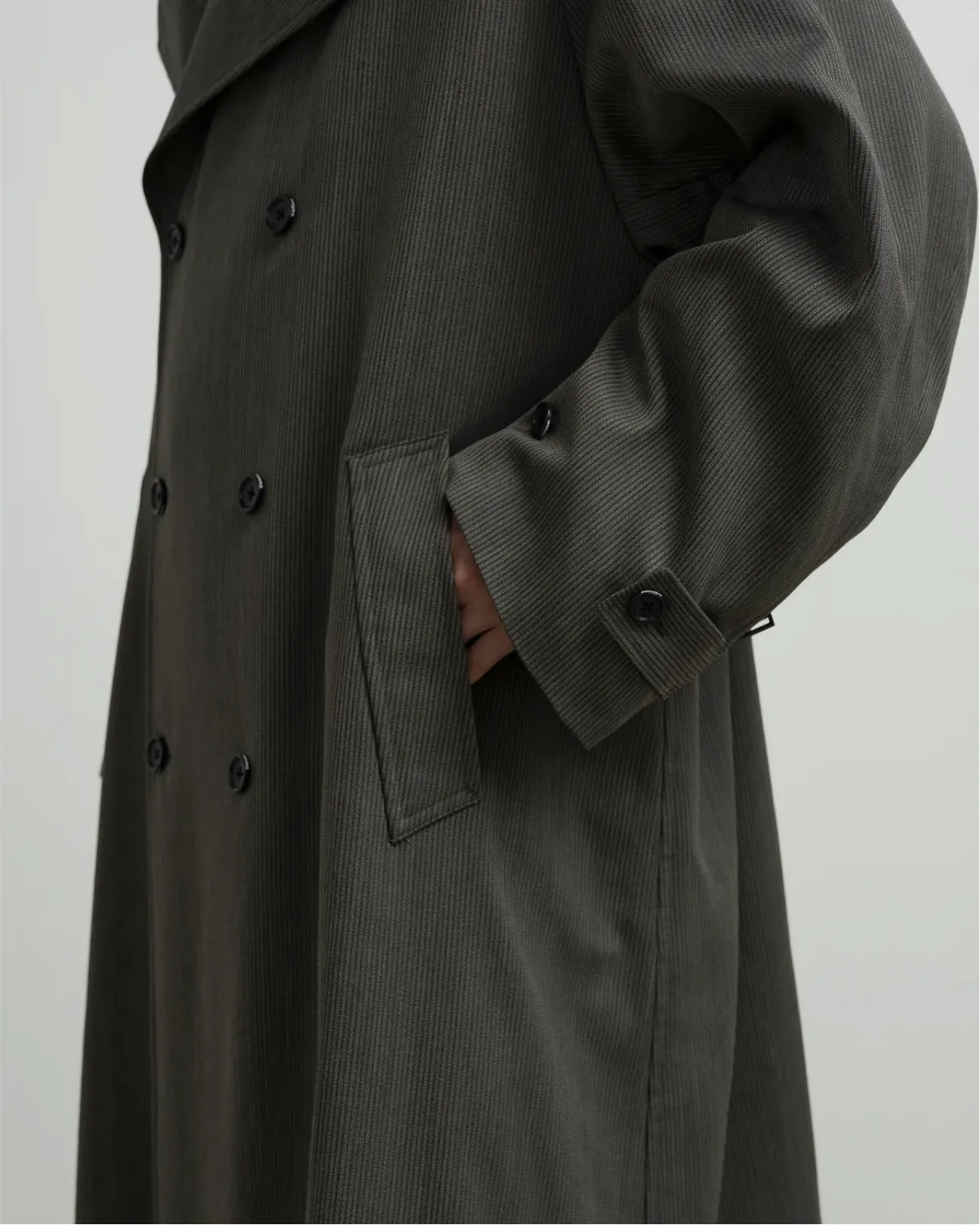 Graphpaper / Melange Pique Insulated Trench Coat (GM263-10440)