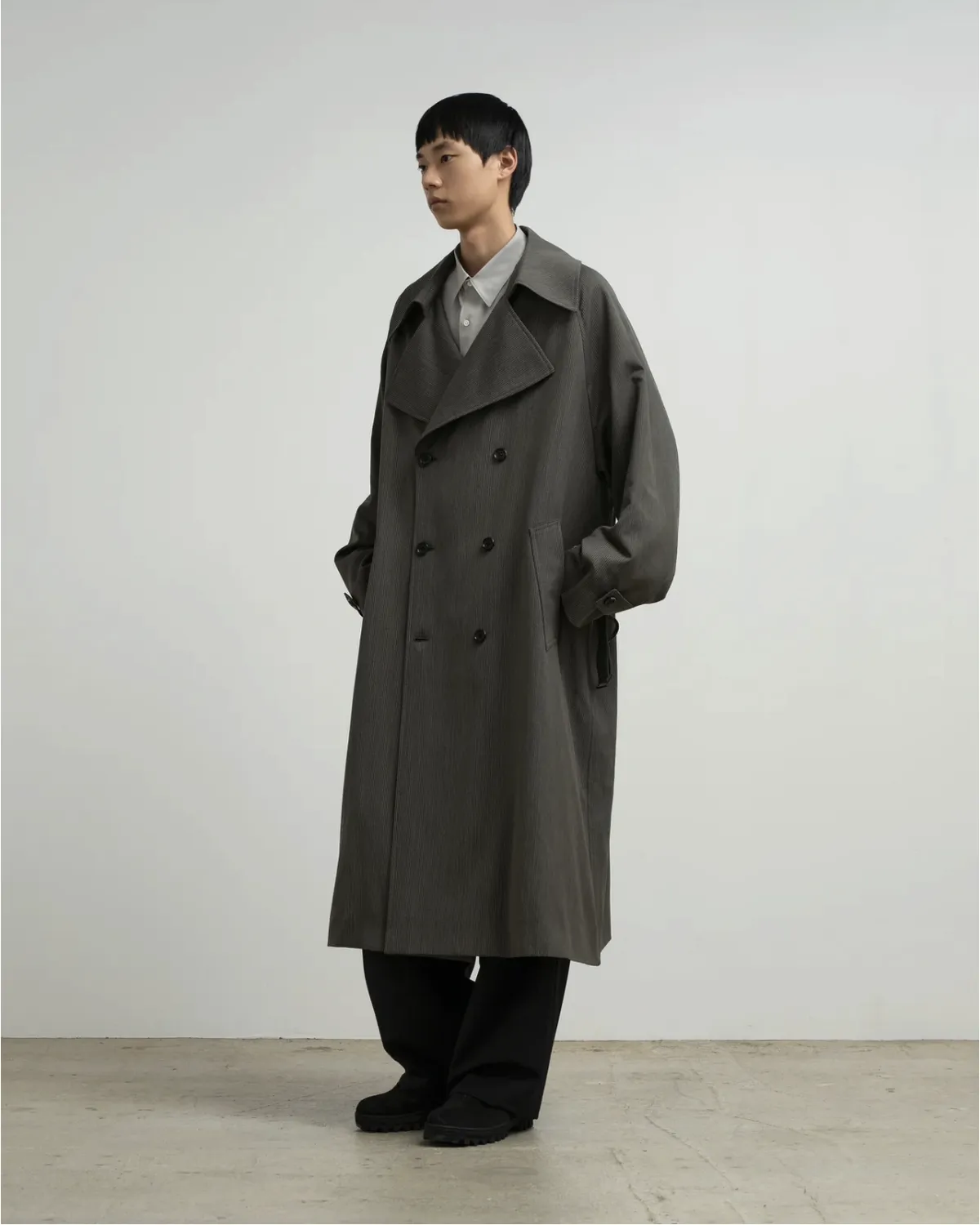 Graphpaper / Melange Pique Insulated Trench Coat (GM263-10440)