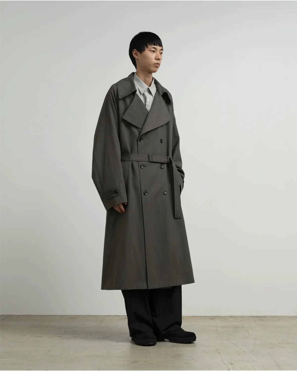 Graphpaper / Melange Pique Insulated Trench Coat (GM263-10440)