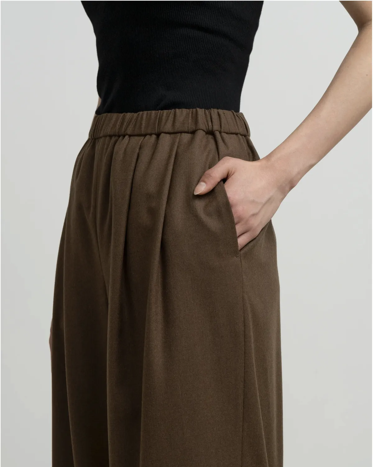Graphpaper / Fine Wool Saxony Easy Wide Pants (GL263-40434)